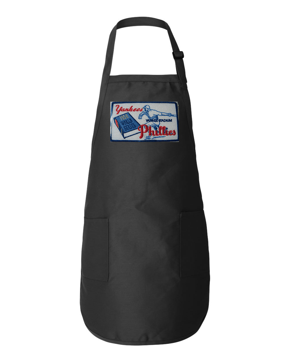 1950 MLB World Series Patch New York Yankees vs Philadelphia Phillies Baseball Logo Customized Design on Full-Length Apron with Pockets