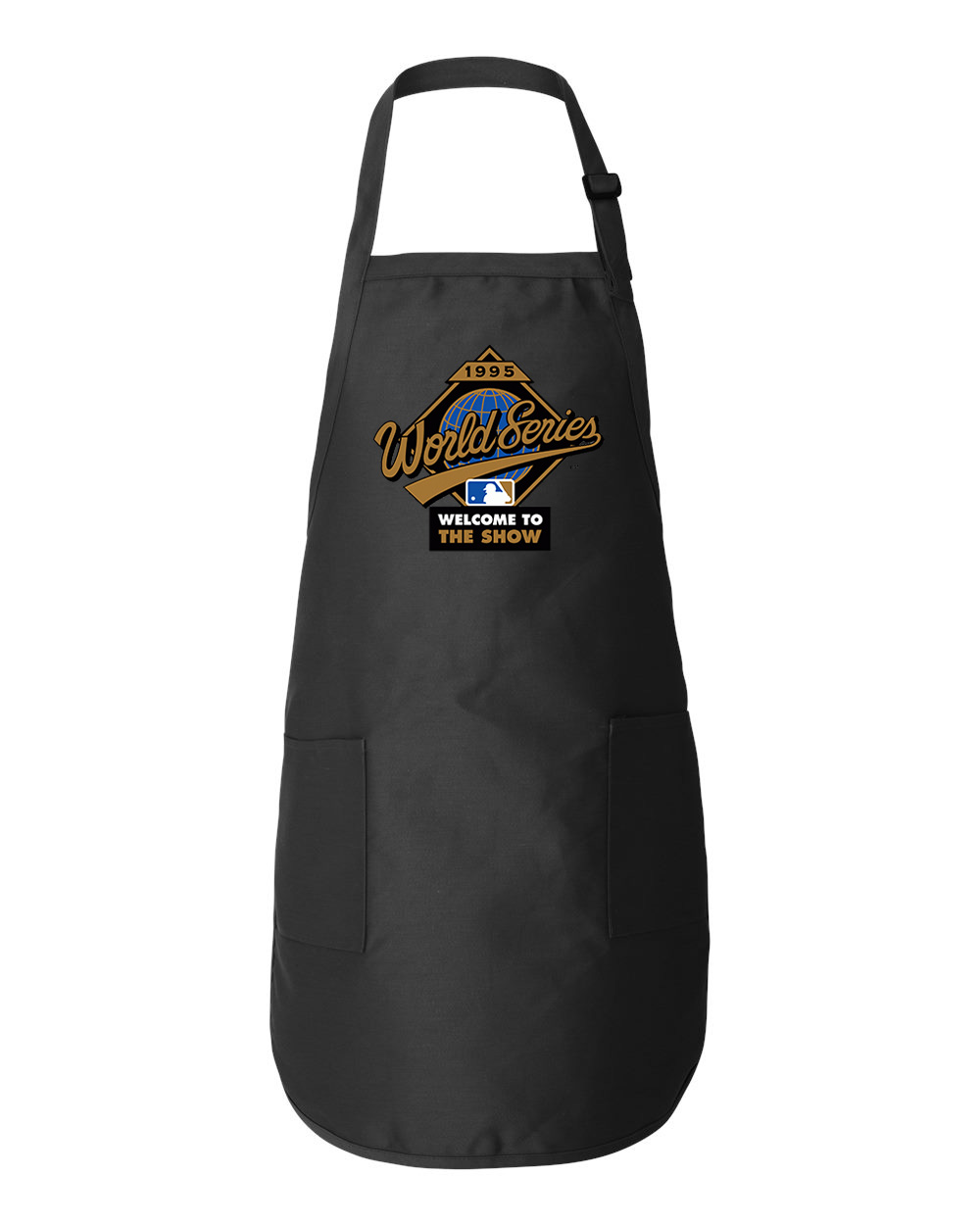 MLB World Series Welcome To The Show 1995 Alternate Baseball Logo Symbol Emblem Customized Design on Full-Length Apron with Pockets