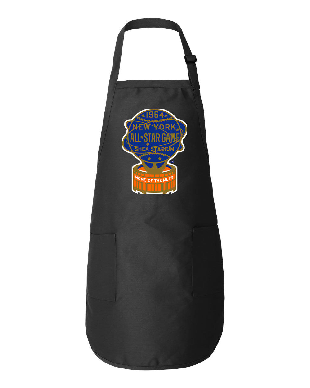 1964 MLB All-Star Game At Shea Stadium Flushing New York Baseball Logo Symbol Emblem Customized Design on Full-Length Apron with Pockets