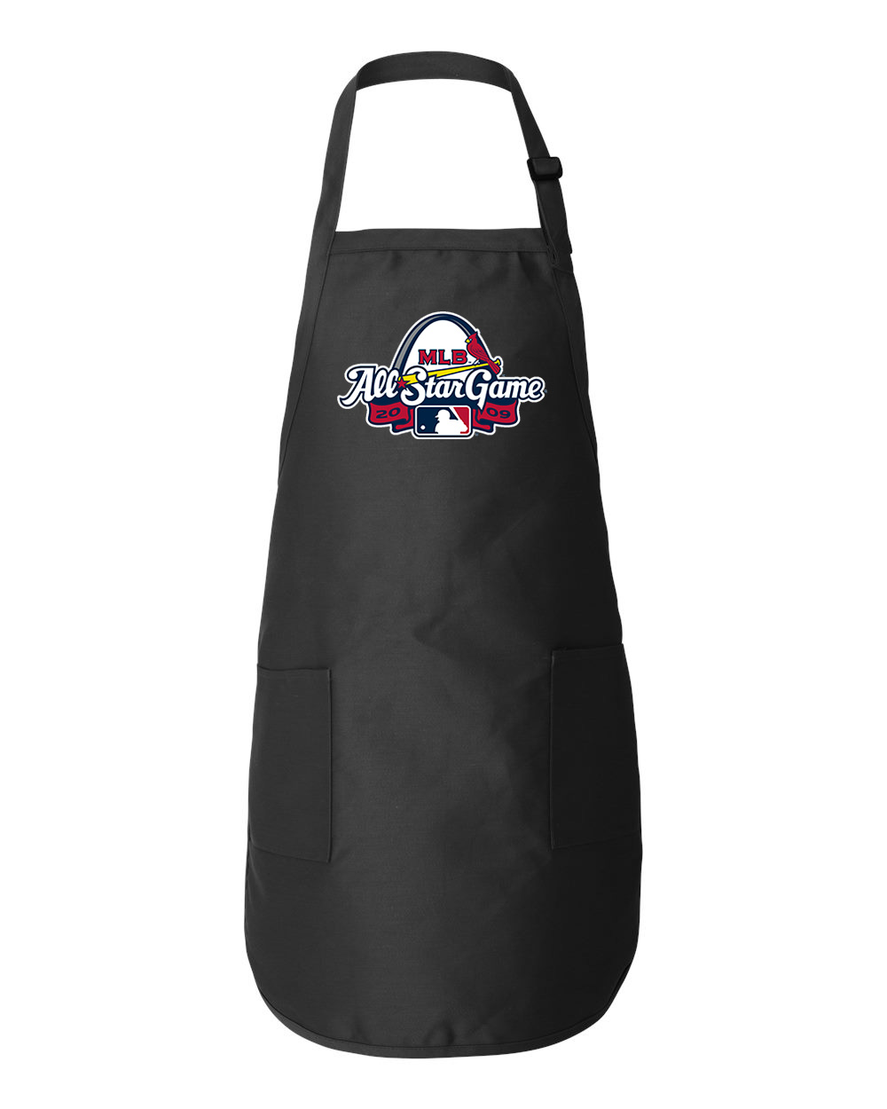 2009 MLB All-Star Game Busch Stadium St. Louis Missouri Baseball Logo Symbol Emblem Customized Design on Full-Length Apron with Pockets
