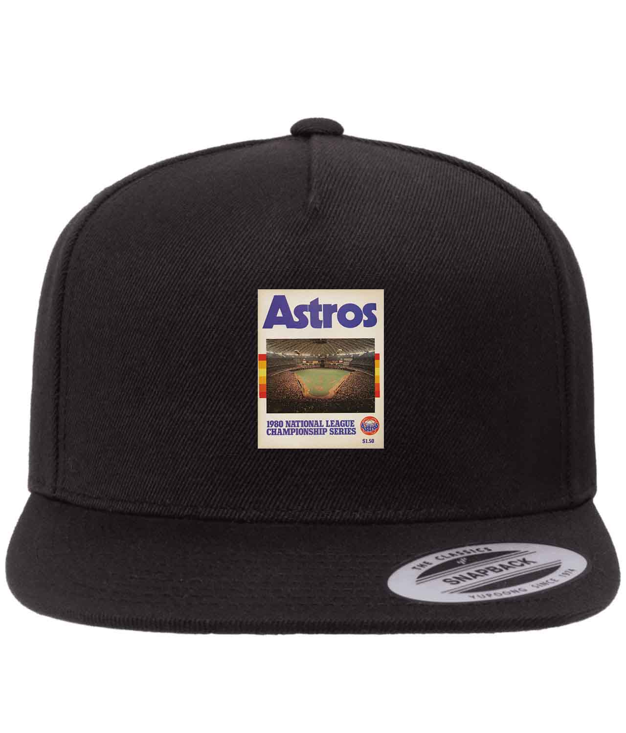 1980 NLCS Program - Houston Astros vs Philadelphia Phillies Baseball Logo Customized Design on Wool 5-Panel Cap Hat