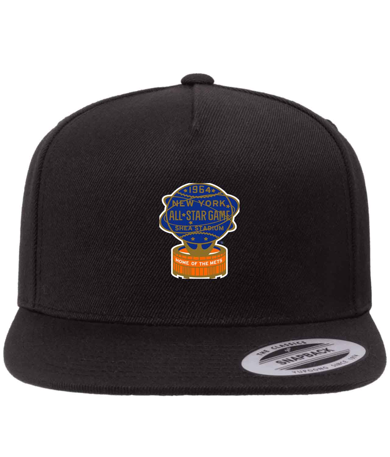1964 MLB All-Star Game At Shea Stadium Flushing New York Baseball Logo Customized Design on Wool 5-Panel Cap Hat