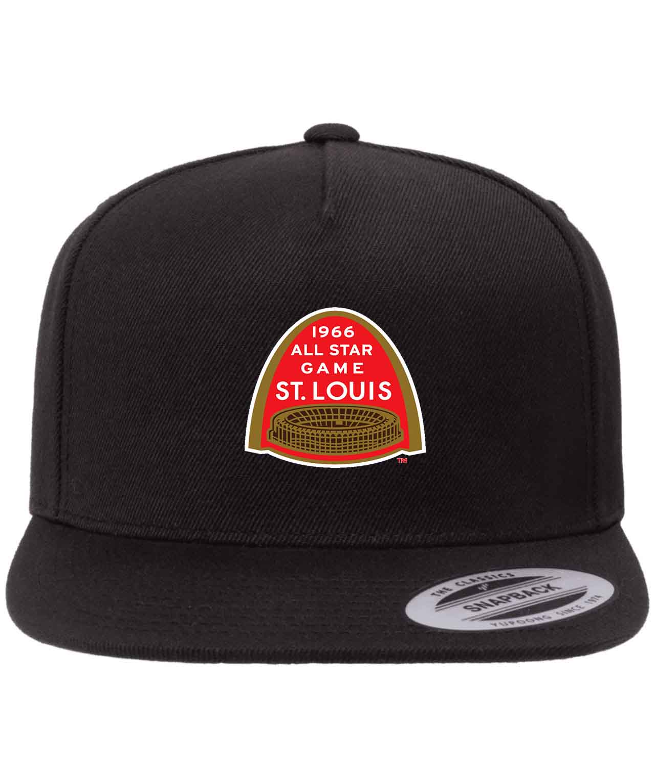 1966 MLB All-Star Game At Busch Stadium St. Louis Missouri Baseball Logo Customized Design on Wool 5-Panel Cap Hat