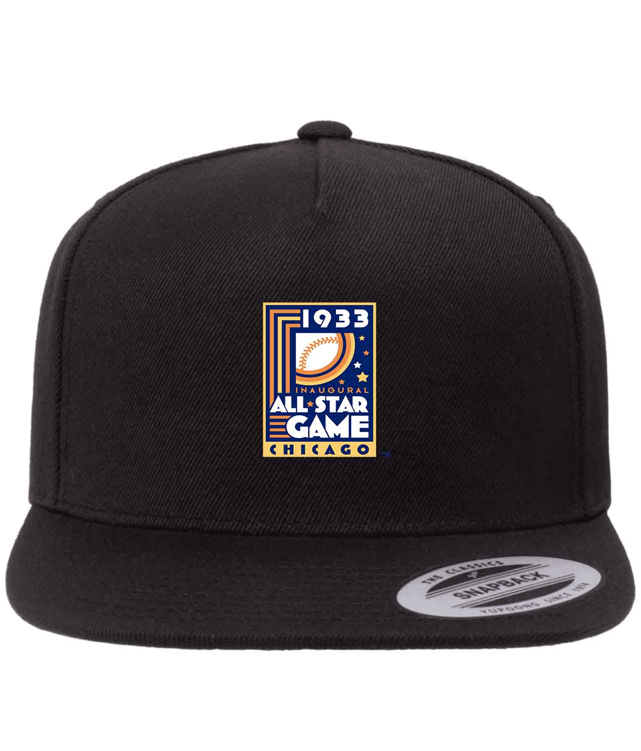 1933 MLB Inaugural All-Star Game Comiskey Park Chicago Illinois Baseball Logo Customized Design on Wool 5-Panel Cap Hat