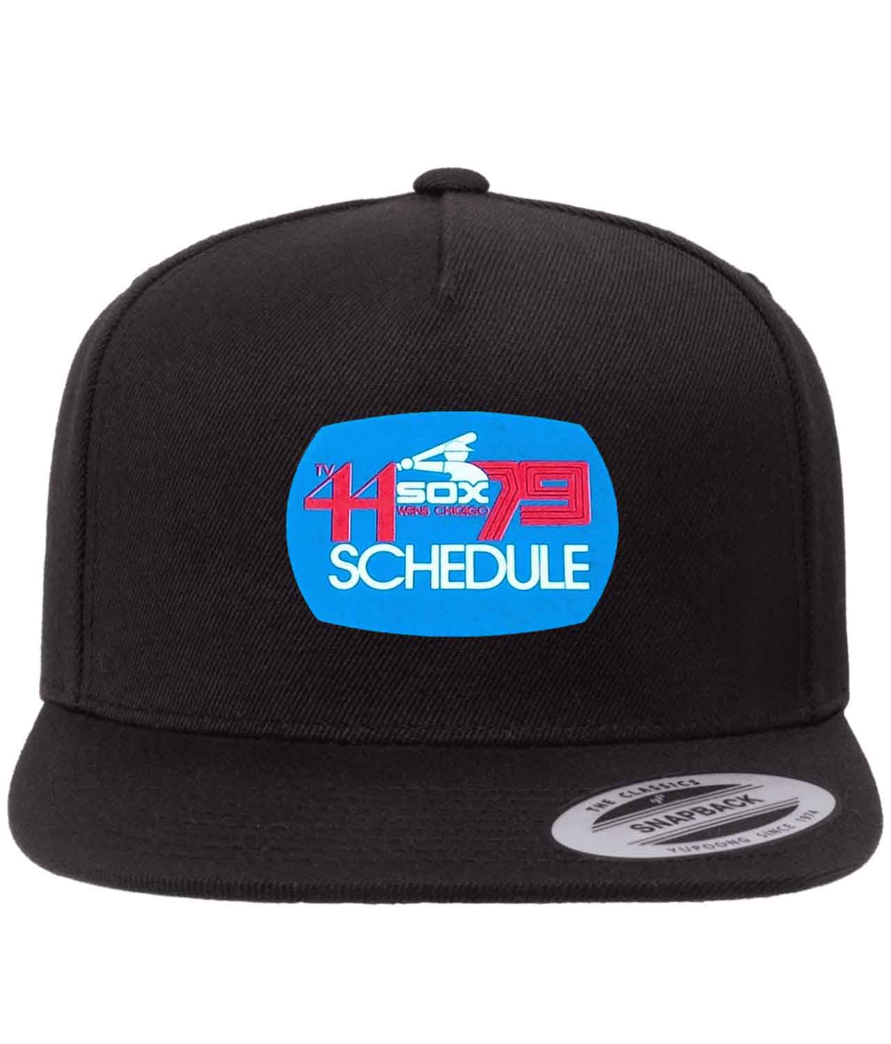 Chicago White Sox Pocket Schedule 1979 Baseball Logo Customized Design on Wool 5-Panel Cap Hat
