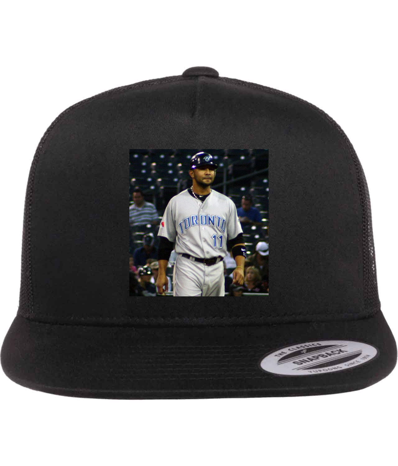 2010 Alex Gonzalez Toronto Blue Jays Photo Baseball Logo Symbol Emblem Customized Design on Classic Trucker Cap Hat