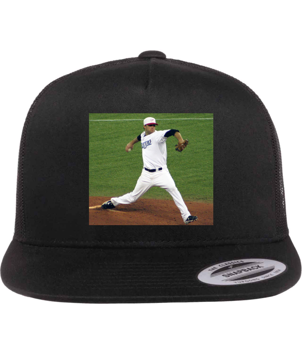 2010 Brandon Morrow Toronto Blue Jays Photo Baseball Logo Symbol Emblem Customized Design on Classic Trucker Cap Hat - Image 1