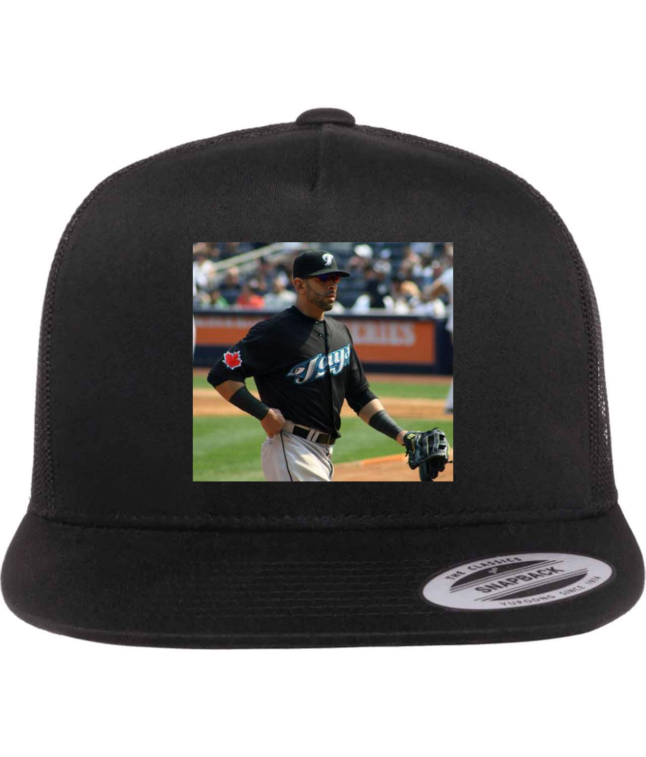 2011 Jose Bautista Toronto Blue Jays Photo Baseball Logo Symbol Emblem Customized Design on Classic Trucker Cap Hat