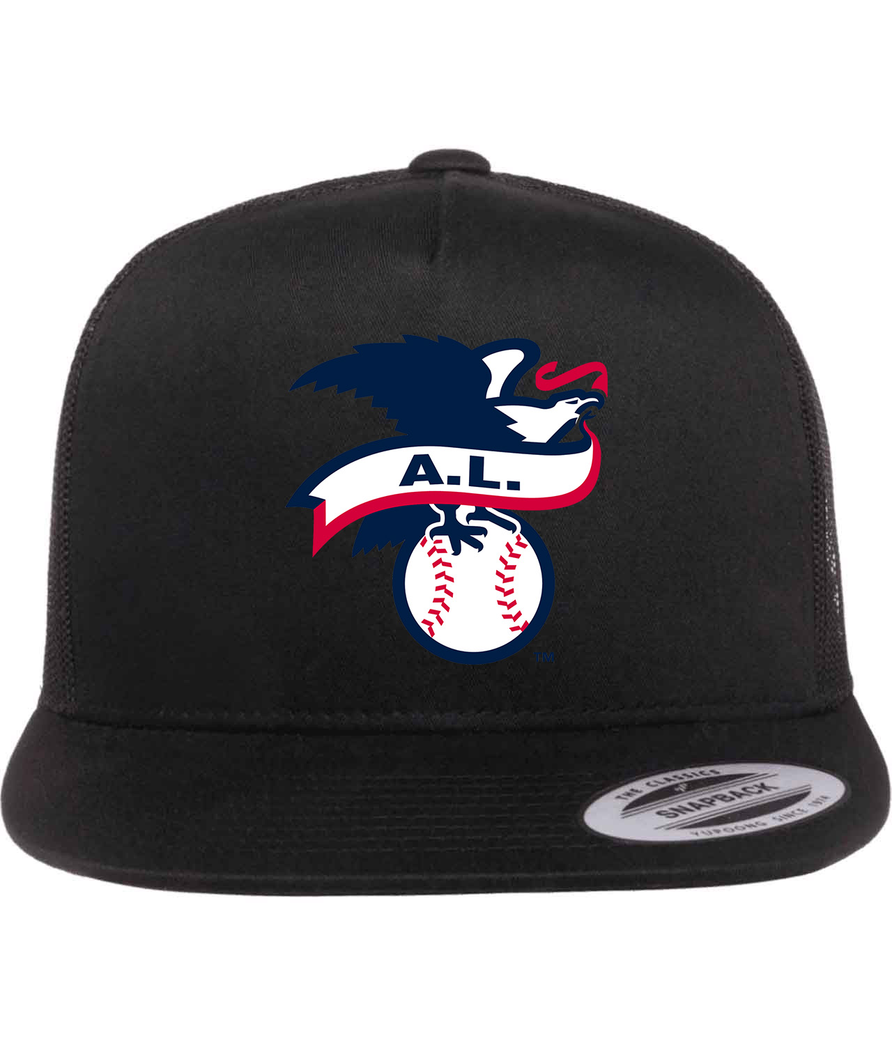 American Baseball League 2019 Alternate Logo Emblem Customized Design on Classic Trucker Cap Hat