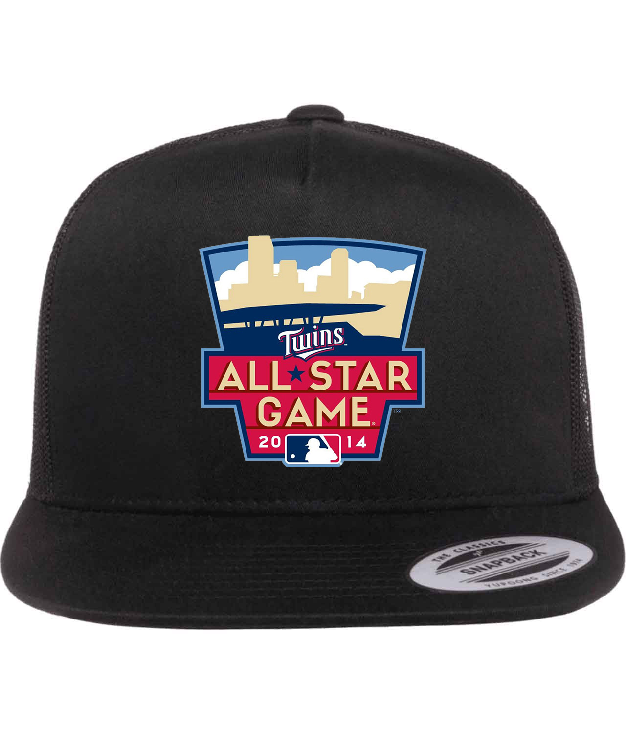 2014 MLB All-Star Game - Minnesota Twins Baseball Logo Symbol Emblem Customized Design on Classic Trucker Cap Hat