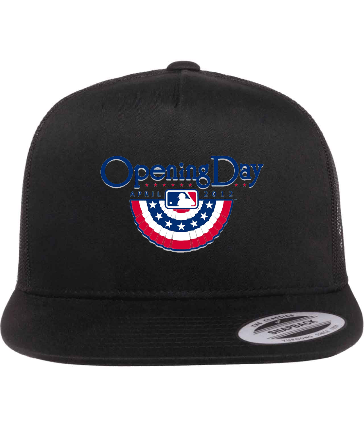 2012 MLB Opening Day Baseball Logo Symbol Emblem Customized Design on Classic Trucker Cap Hat