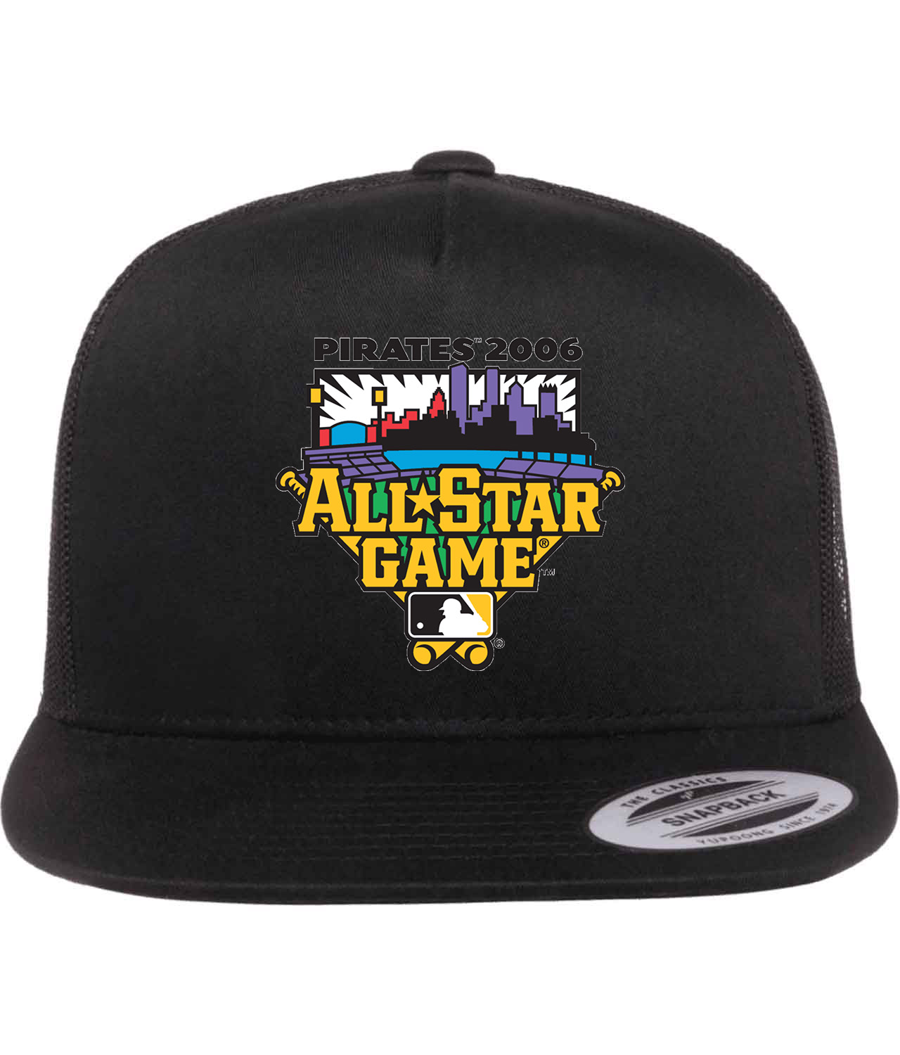2006 MLB All-Star Game At PNC Park Pittsburgh Pennsylvania - Pirates 2006 Baseball Logo Symbol Emblem Customized Design on Classic Trucker Cap Hat