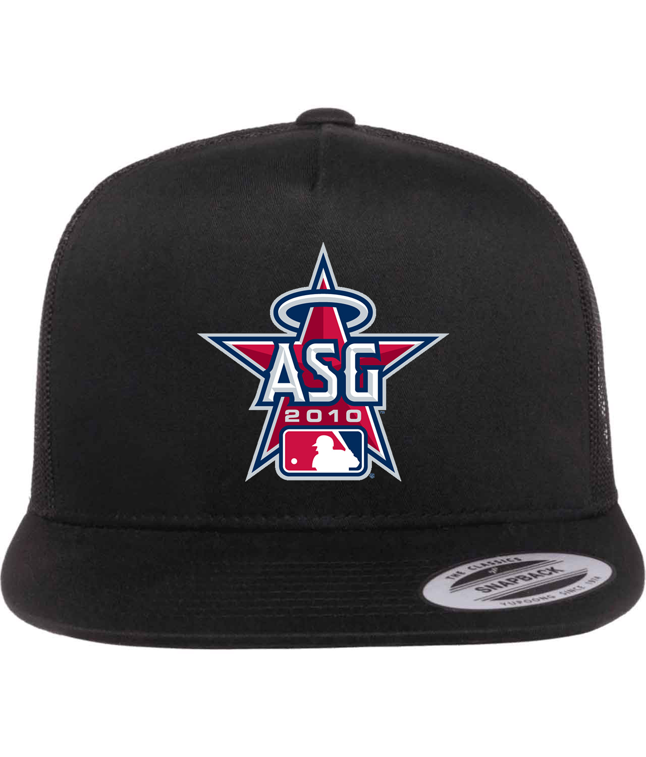 2010 ASG MLB All-Star Game At Angel Stadium Anaheim California Baseball Logo Symbol Emblem Customized Design on Classic Trucker Cap Hat