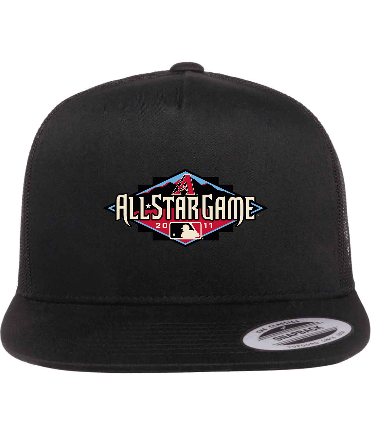 2011 MLB All-Star Game Chase Field Phoenix Arizona Baseball Logo Symbol Emblem Customized Design on Classic Trucker Cap Hat
