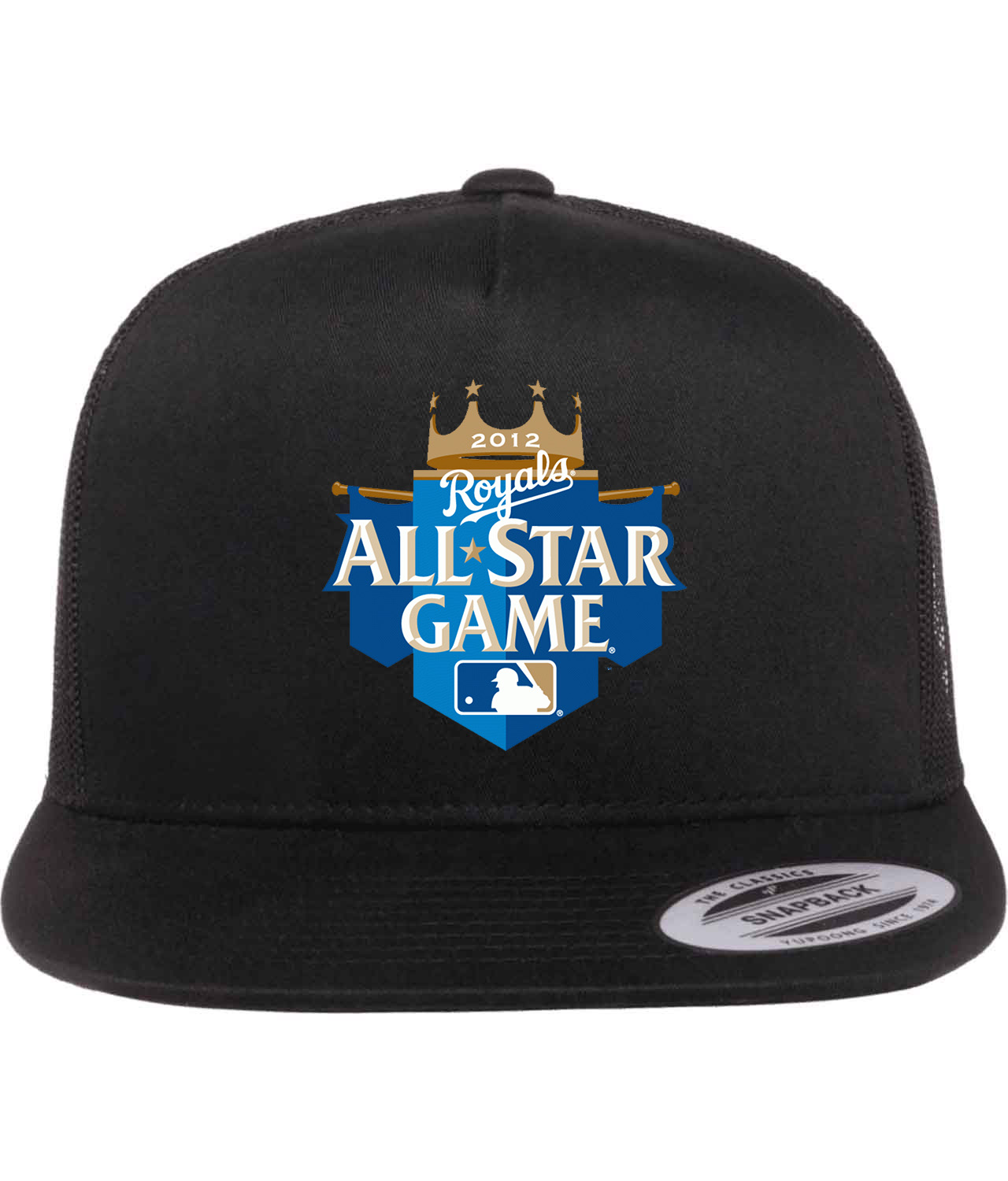 2012 MLB All-Star Game Kauffman Stadium Kansas City Missouri Baseball Logo Symbol Emblem Customized Design on Classic Trucker Cap Hat