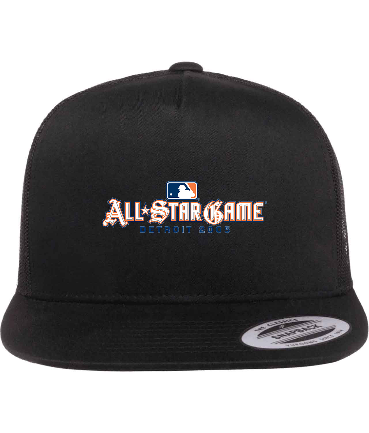 MLB 2005 All-Star Game At Comerica Park Detroit Michigan Baseball Logo Symbol Emblem Customized Design on Classic Trucker Cap Hat