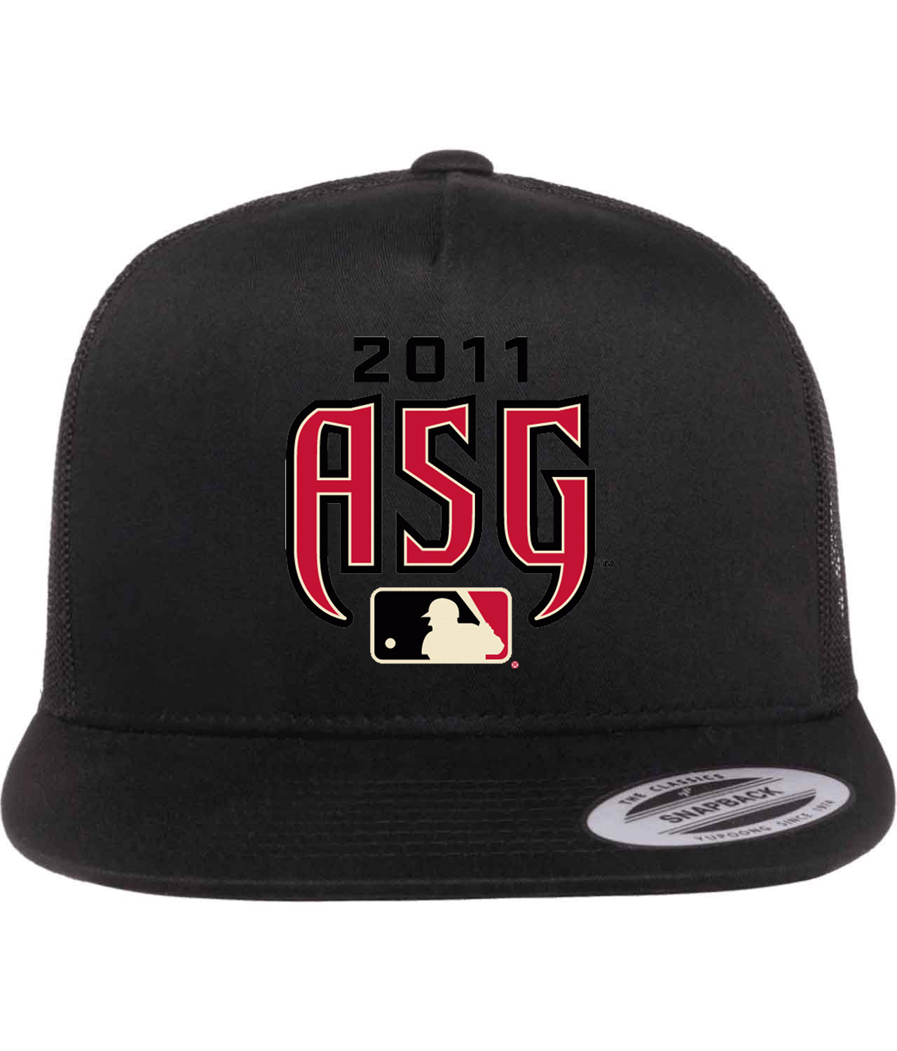 2011 ASG MLB All-Star Game Chase Field Phoenix Arizona Baseball Logo Symbol Emblem Customized Design on Classic Trucker Cap Hat
