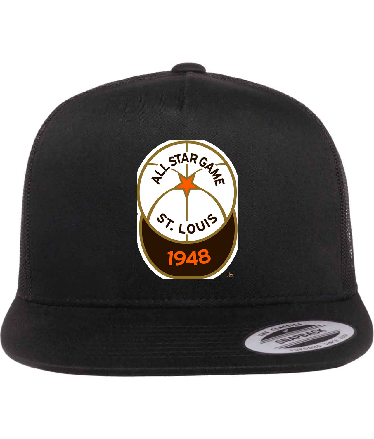1948 MLB All-Star Game Sportsman's Park St. Louis Missouri Baseball Logo Symbol Emblem Customized Design on Classic Trucker Cap Hat