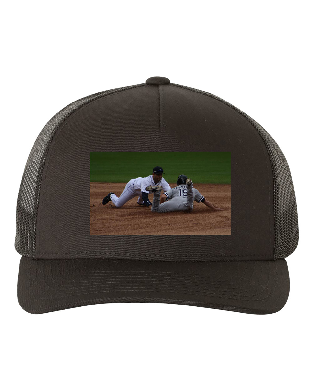 2010 Detroit Tigers Photo Baseball Logo Symbol Emblem Customized Design on Retro Trucker Cap Hat