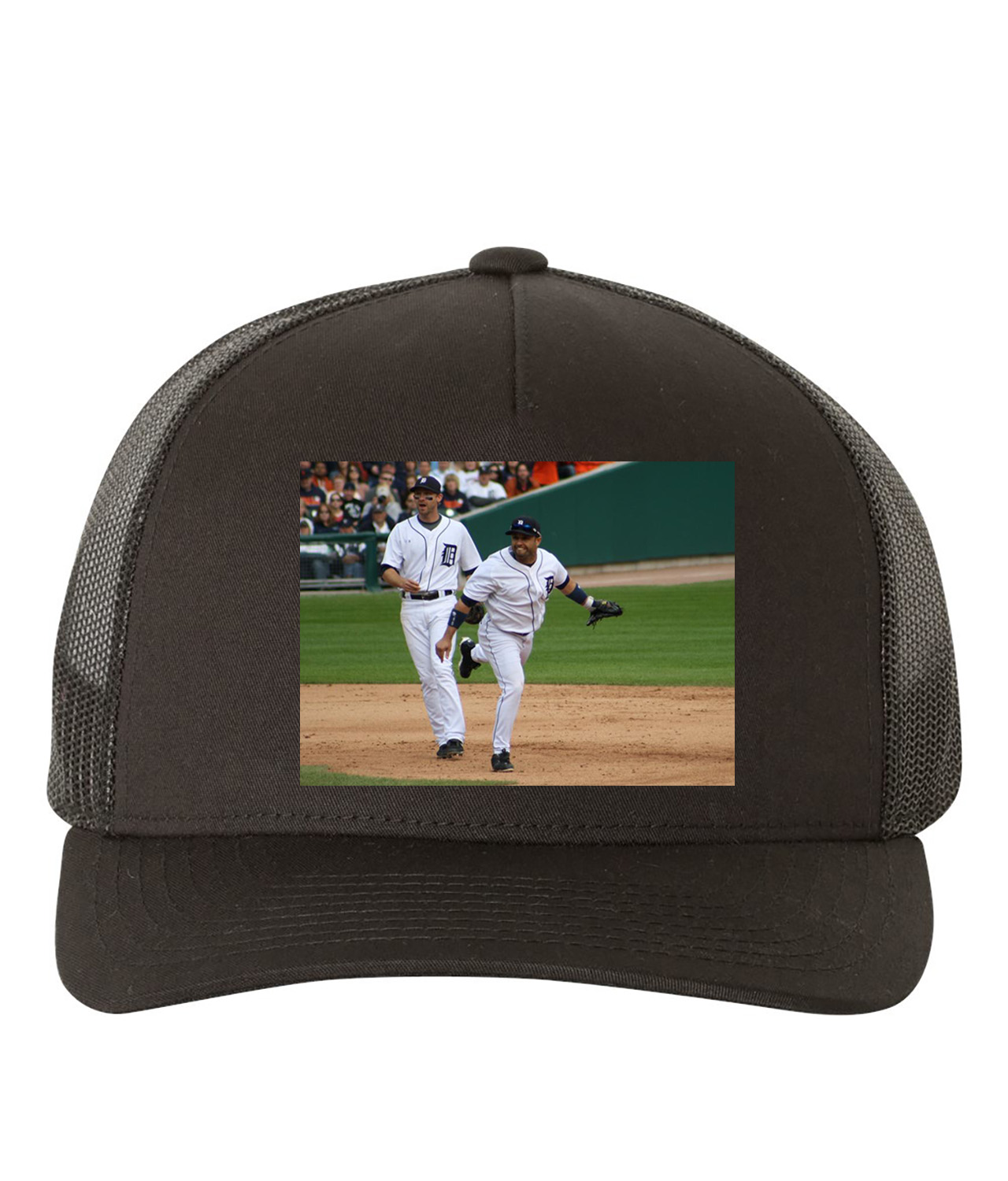 2009 Team Detroit Tigers Photo Baseball Logo Symbol Emblem Customized Design on Retro Trucker Cap Hat
