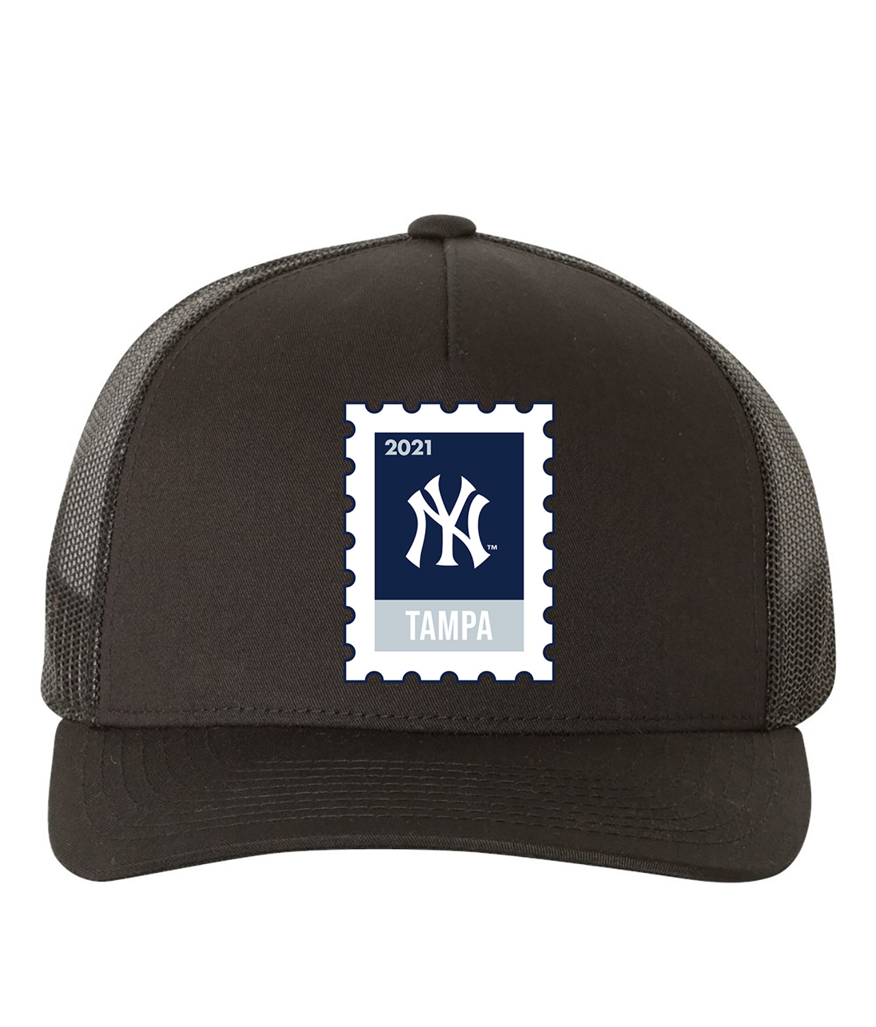 The New York Yankees 2021 Spring Training Baseball Logo Symbol Emblem Customized Design on Retro Trucker Cap Hat