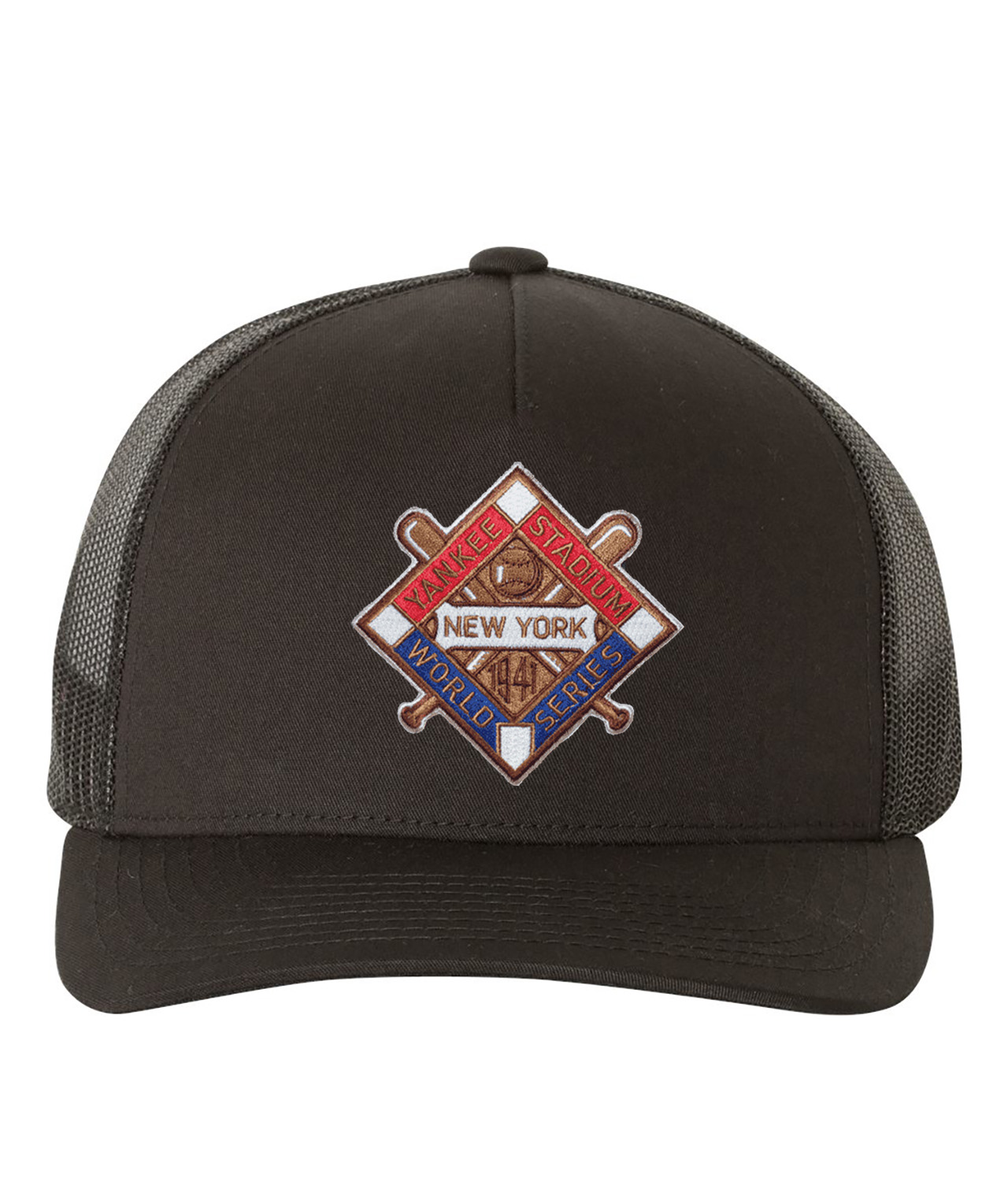 1941 World Champions New York Yankees Baseball Logo Symbol Emblem Customized Design on Retro Trucker Cap Hat