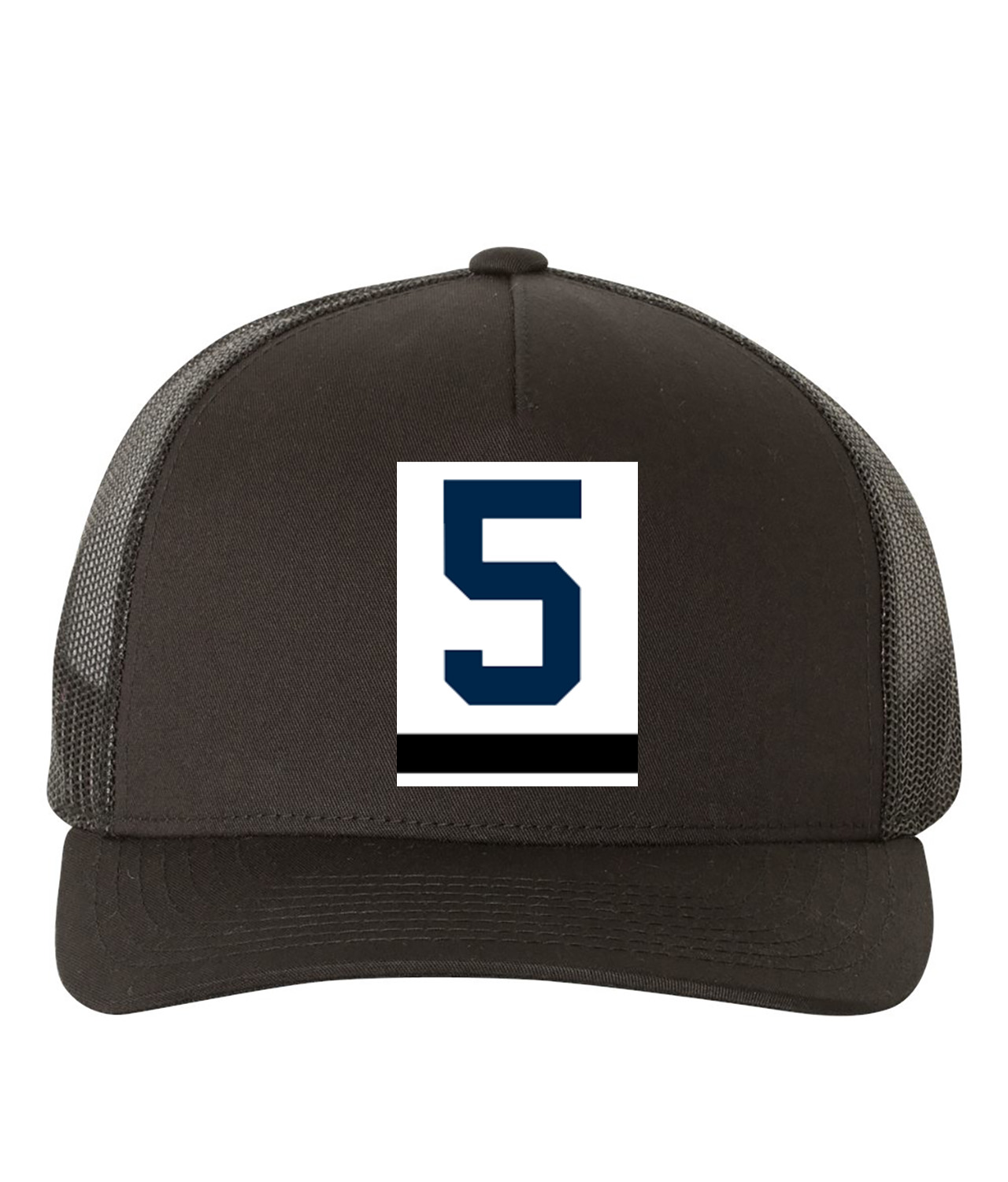 New York Yankees 1999 Joe DiMaggio 5 Memorial Baseball Logo Symbol Emblem Customized Design on Retro Trucker Cap Hat