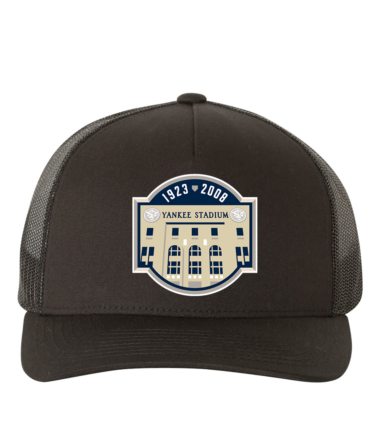 Final Season Of New York Yankee Stadium Baseball Logo Symbol Emblem Customized Design on Retro Trucker Cap Hat