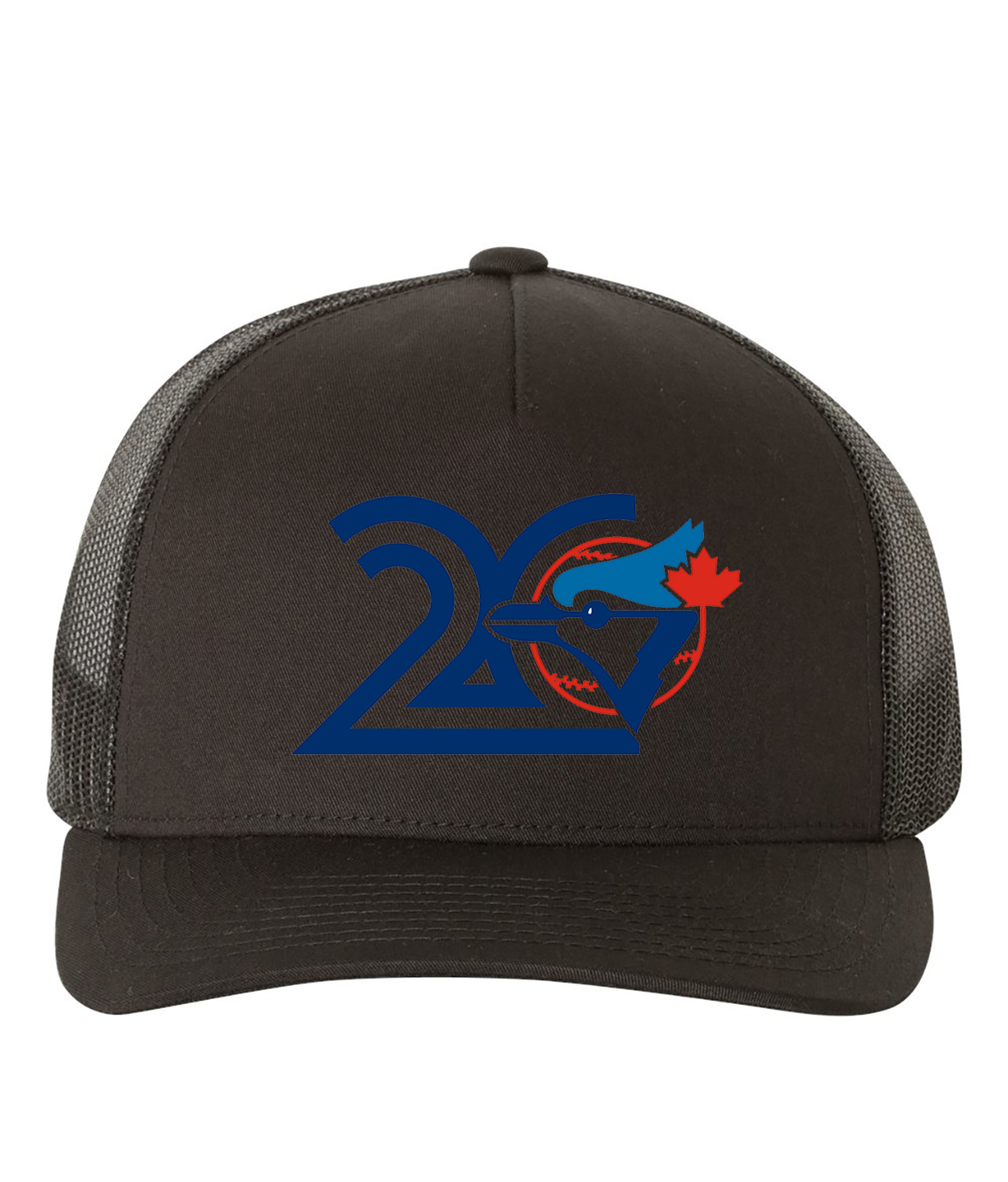Toronto Blue Jays 20th Anniversary 1996 Baseball Logo Symbol Emblem Customized Design on Retro Trucker Cap Hat