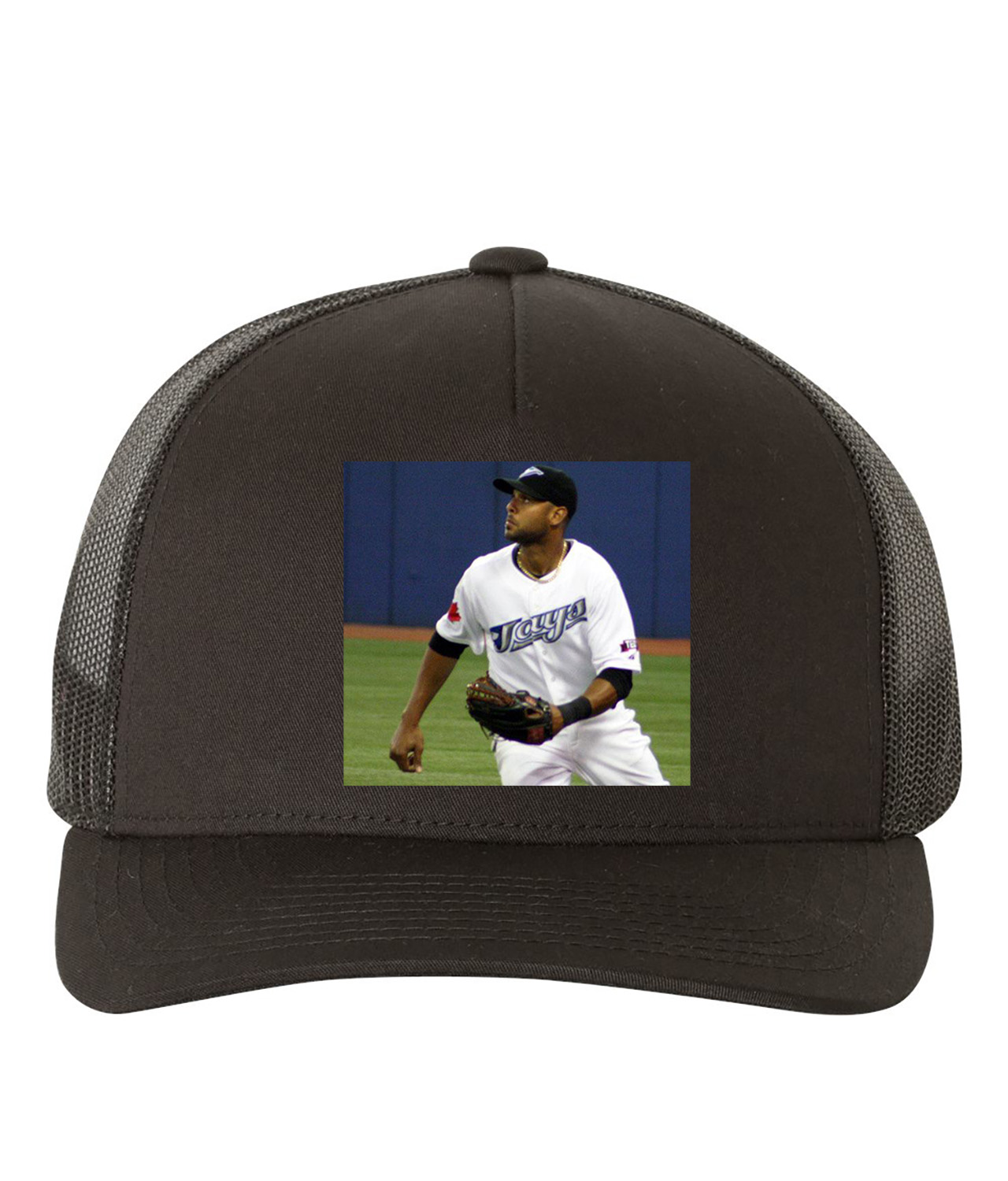 2009 Alex Rios Toronto Blue Jays Photo Baseball Logo Symbol Emblem Customized Design on Retro Trucker Cap Hat