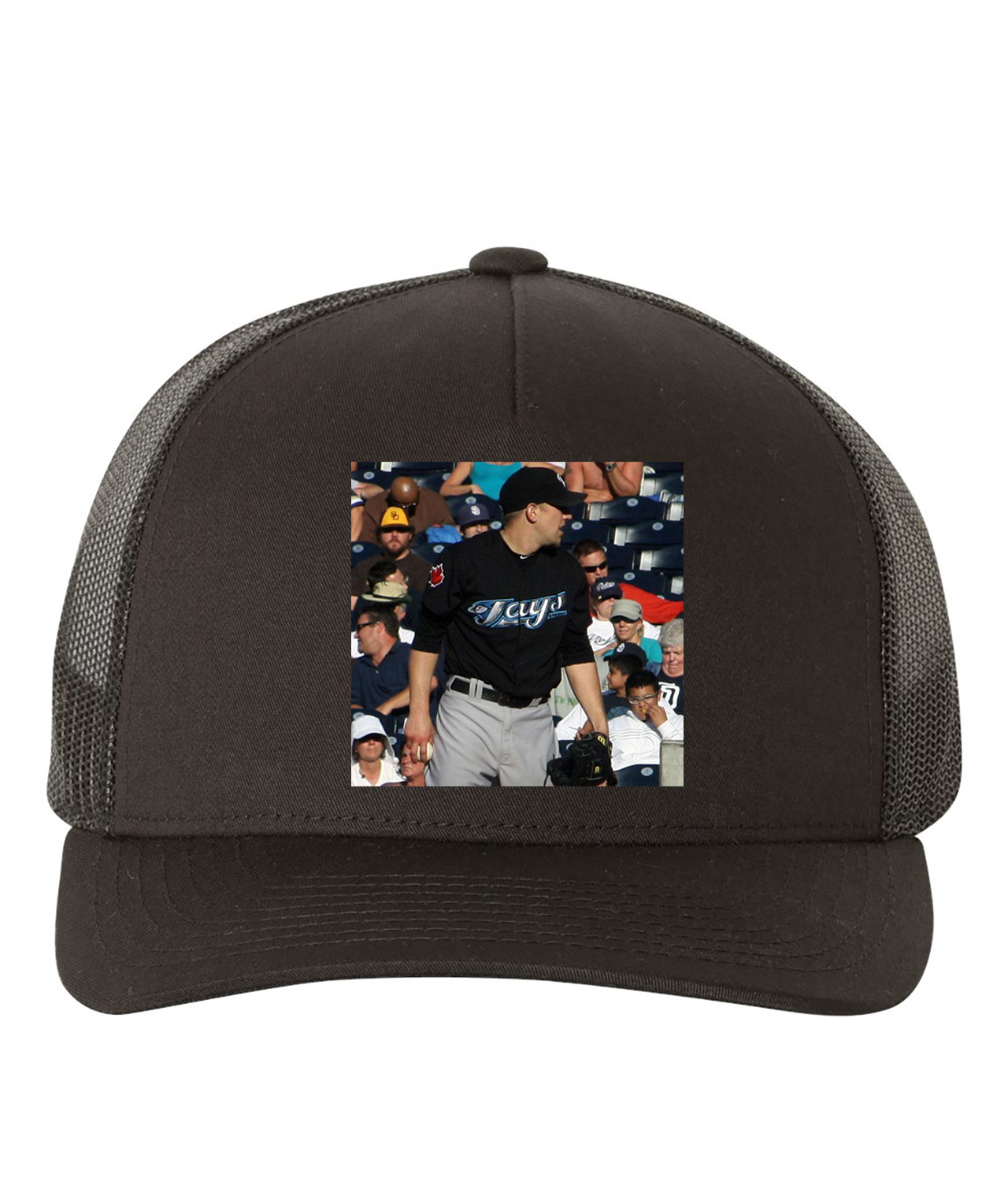 2010 Jason Frasor Toronto Blue Jays Photo Baseball Logo Symbol Emblem Customized Design on Retro Trucker Cap Hat