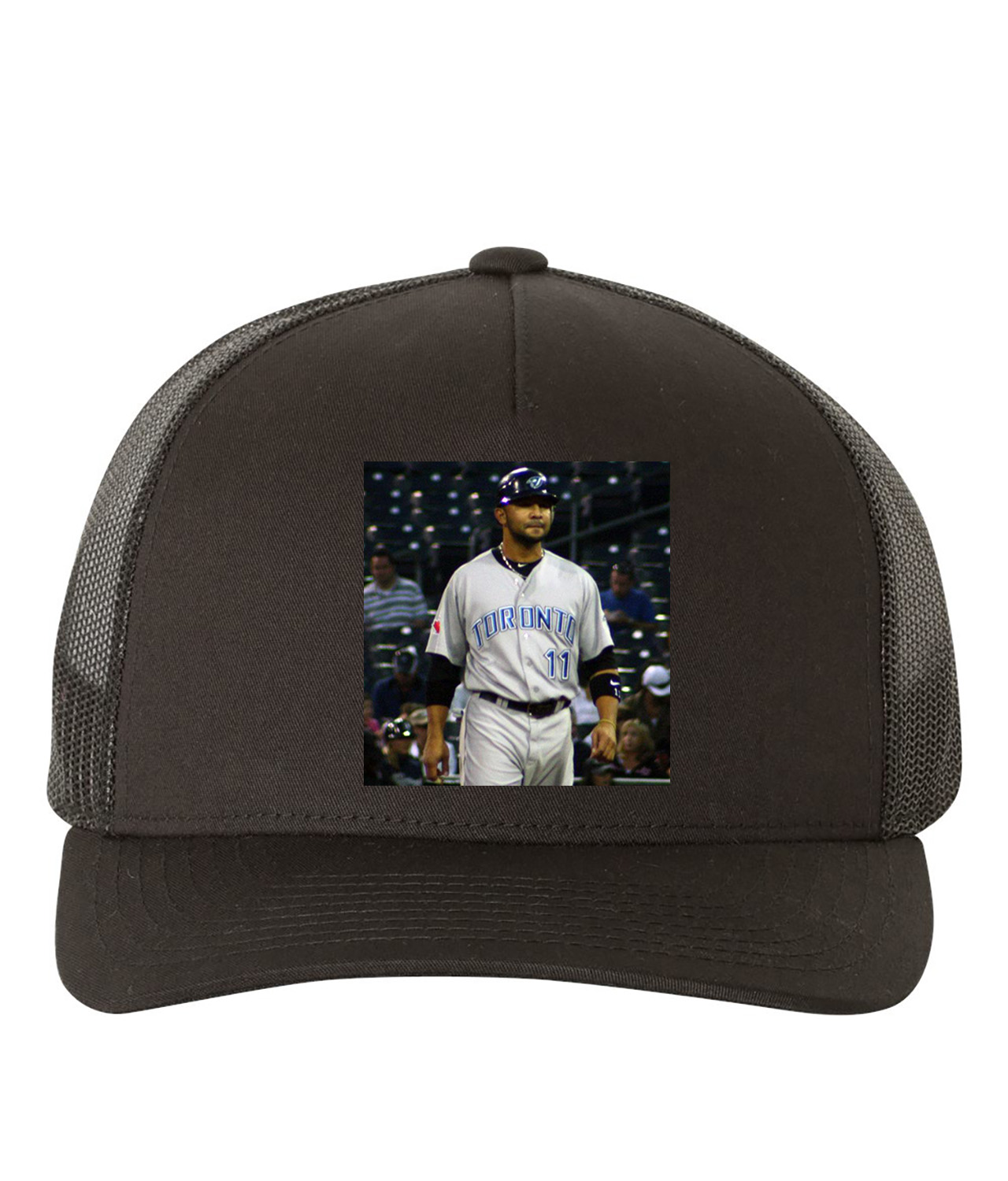 2010 Alex Gonzalez Toronto Blue Jays Photo Baseball Logo Symbol Emblem Customized Design on Retro Trucker Cap Hat