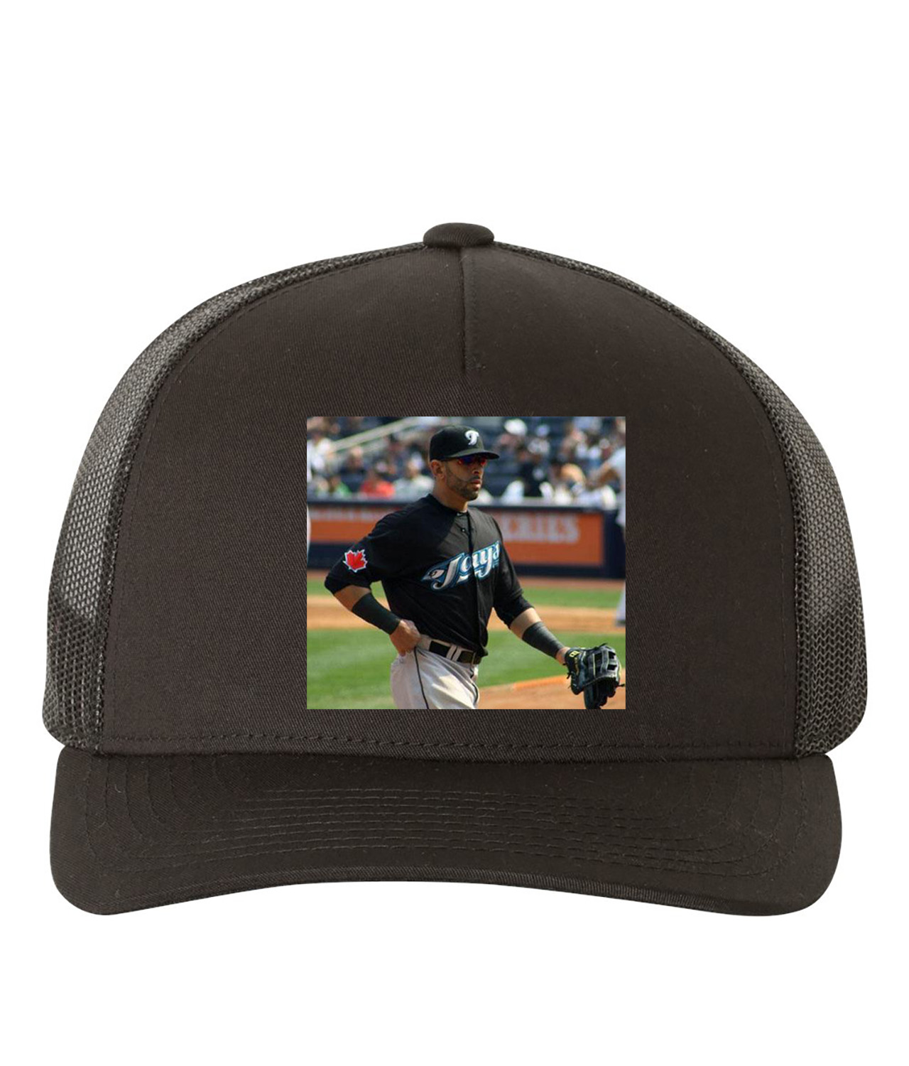 2011 Jose Bautista Toronto Blue Jays Photo Baseball Logo Symbol Emblem Customized Design on Retro Trucker Cap Hat