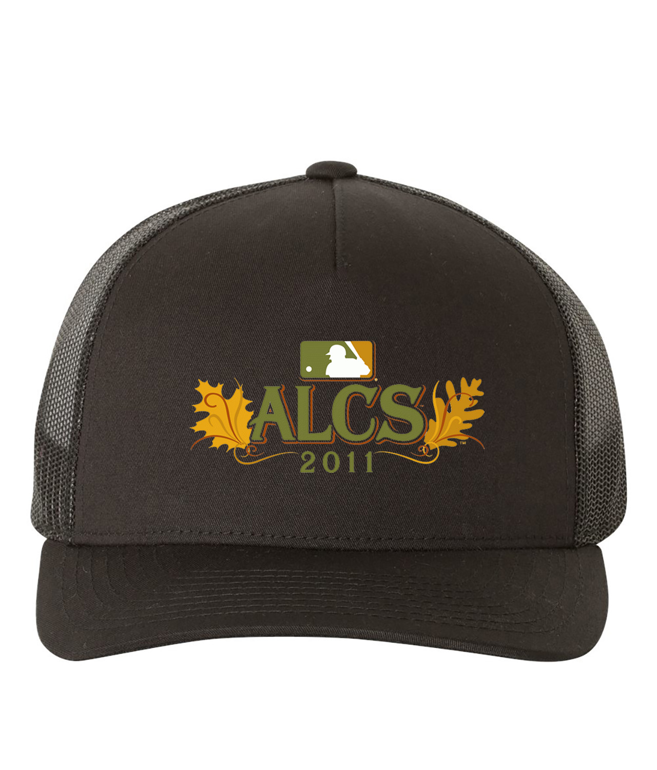 2011 ALCS American League Championship Series Baseball Logo Symbol Emblem Customized Design on Retro Trucker Cap Hat