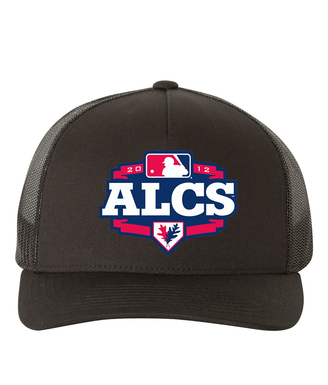 2012 ALCS American League Championship Series Baseball Logo Symbol Emblem Customized Design on Retro Trucker Cap Hat