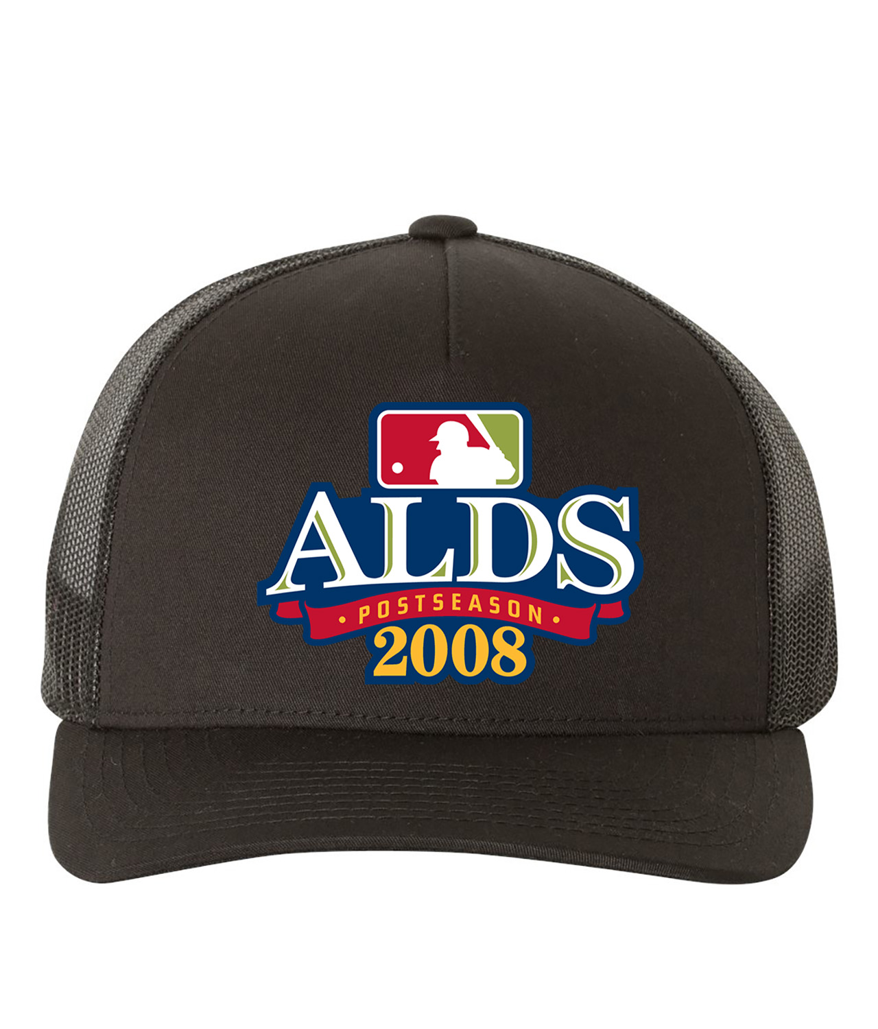 2008 American League Division Series ALDS Post Season Baseball Logo Symbol Emblem Customized Design on Retro Trucker Cap Hat