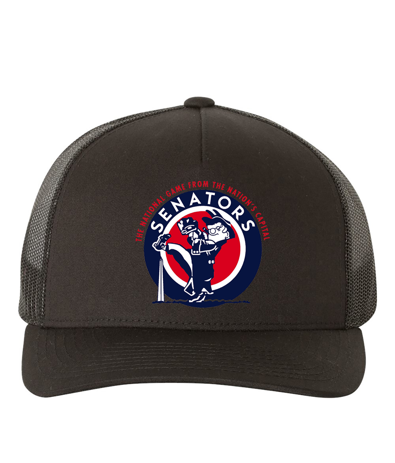 Washington Senators The National Game In The Nation's Capital Baseball Logo Symbol Emblem Customized Design on Retro Trucker Cap Hat