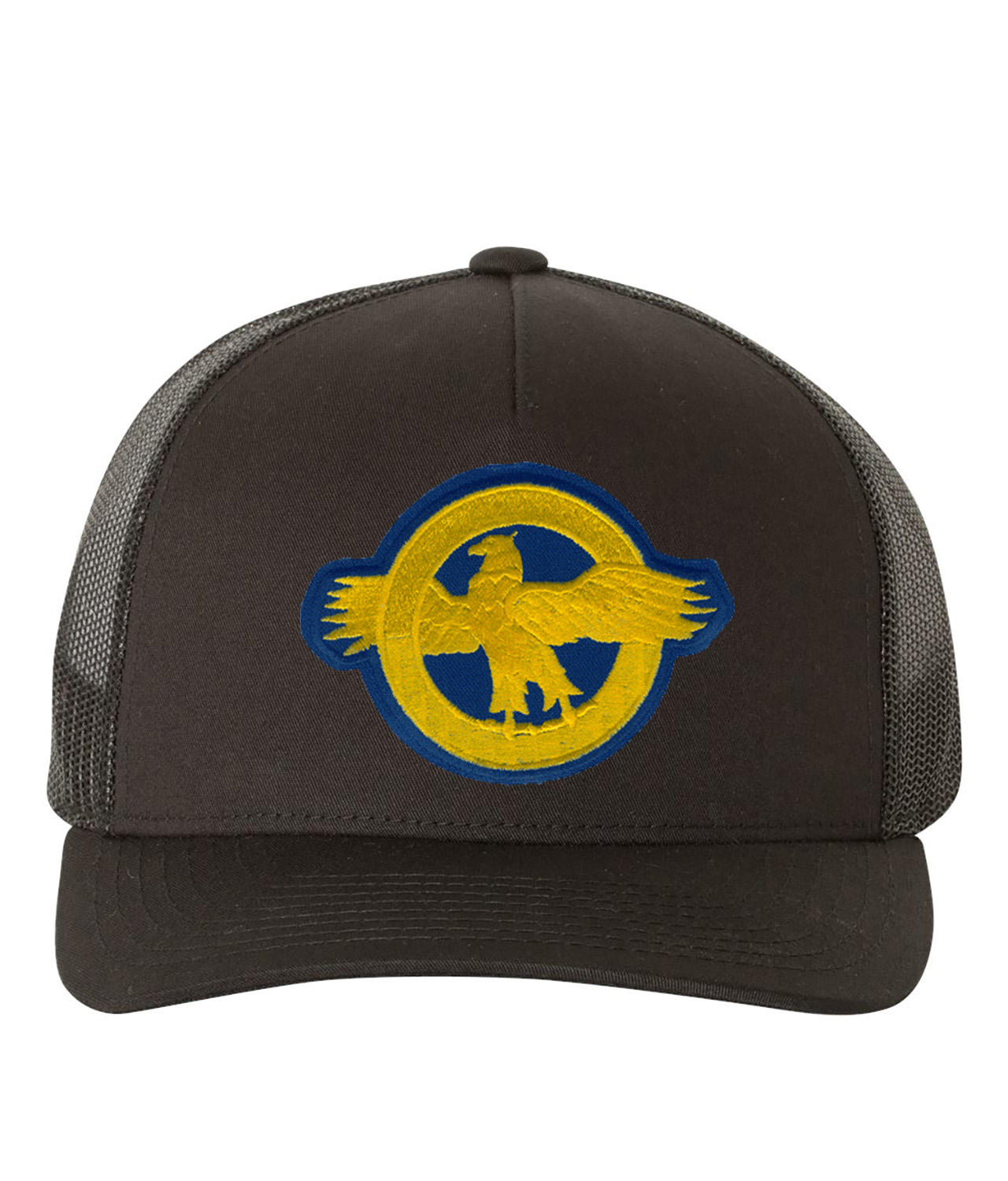 Major League Baseball Ruptured Duck World War II Vets Logo Emblem Customized Design on Retro Trucker Cap Hat