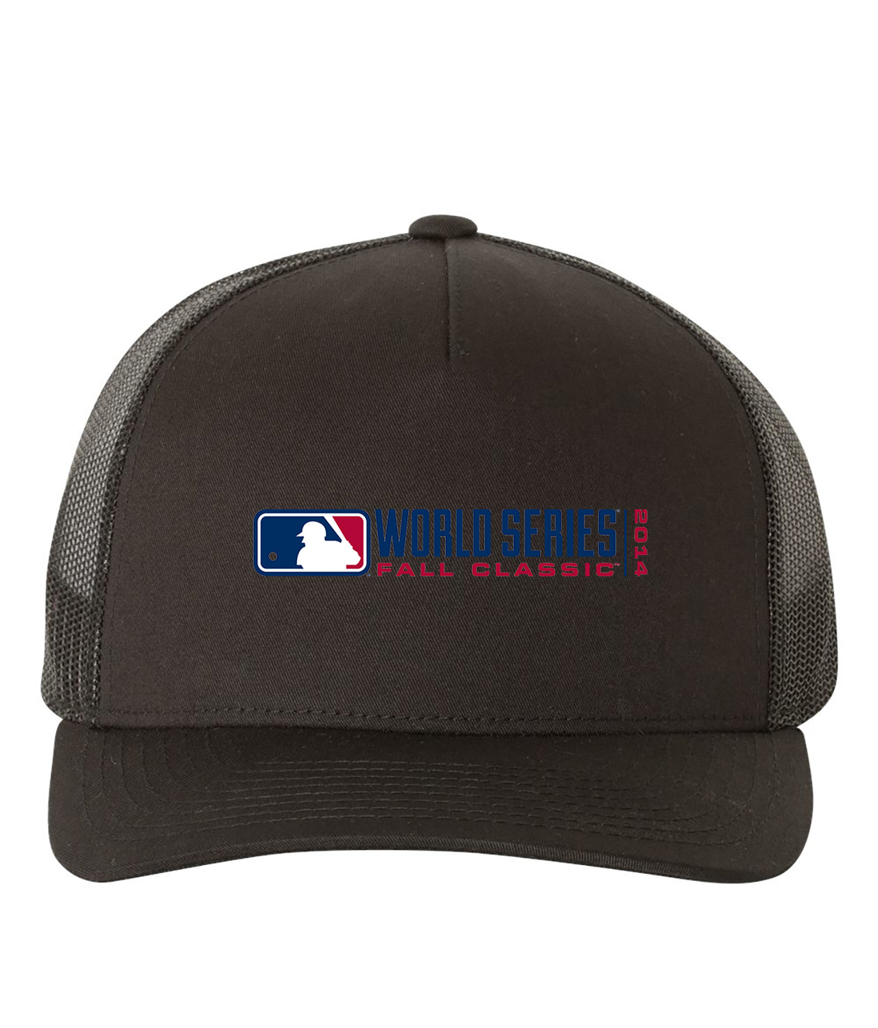2014 Major League Baseball World Series Logo Emblem Customized Design on Retro Trucker Cap Hat