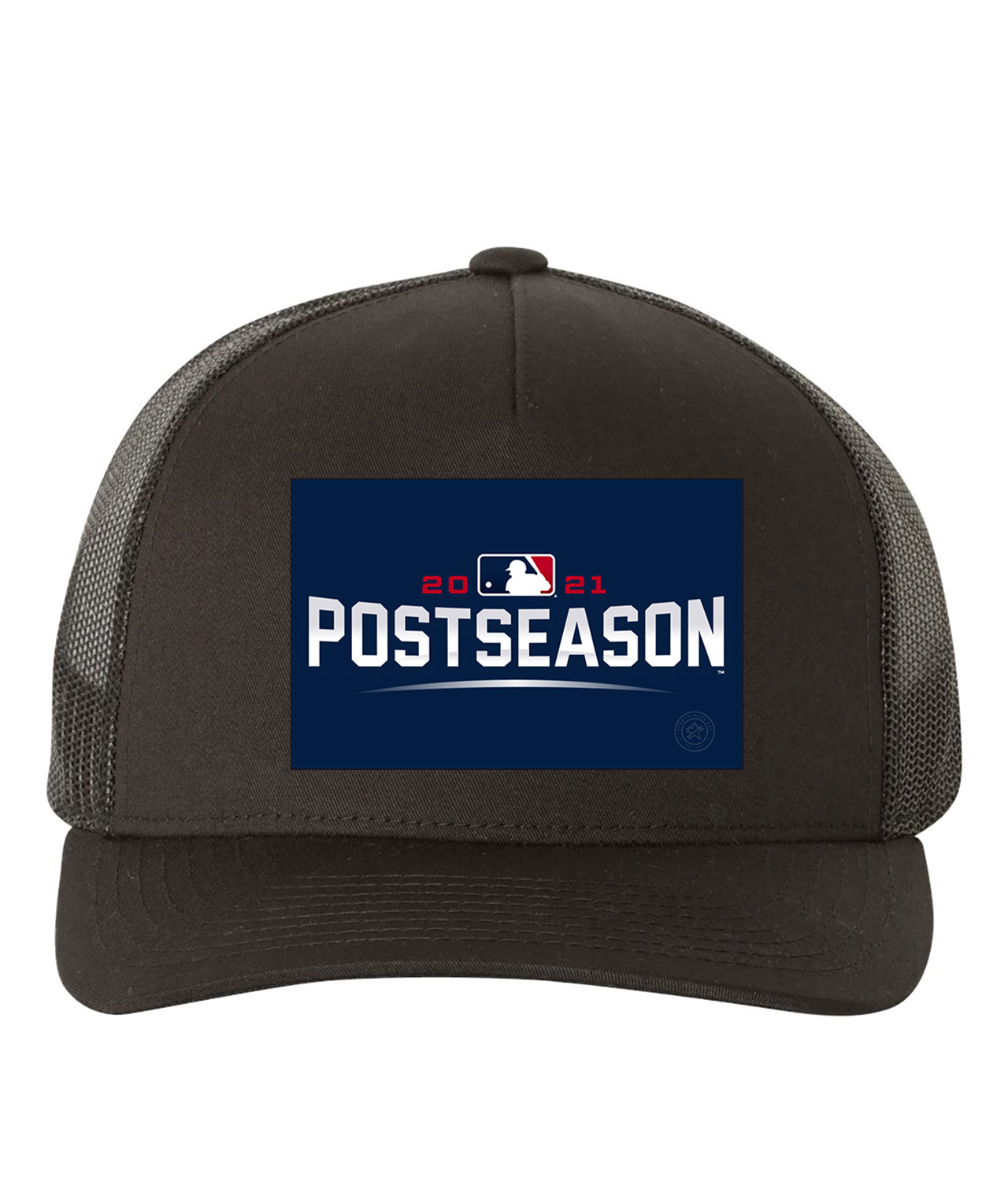 The 2021 Major League Baseball Postseason Alternative Logo Emblem Customized Design on Retro Trucker Cap Hat