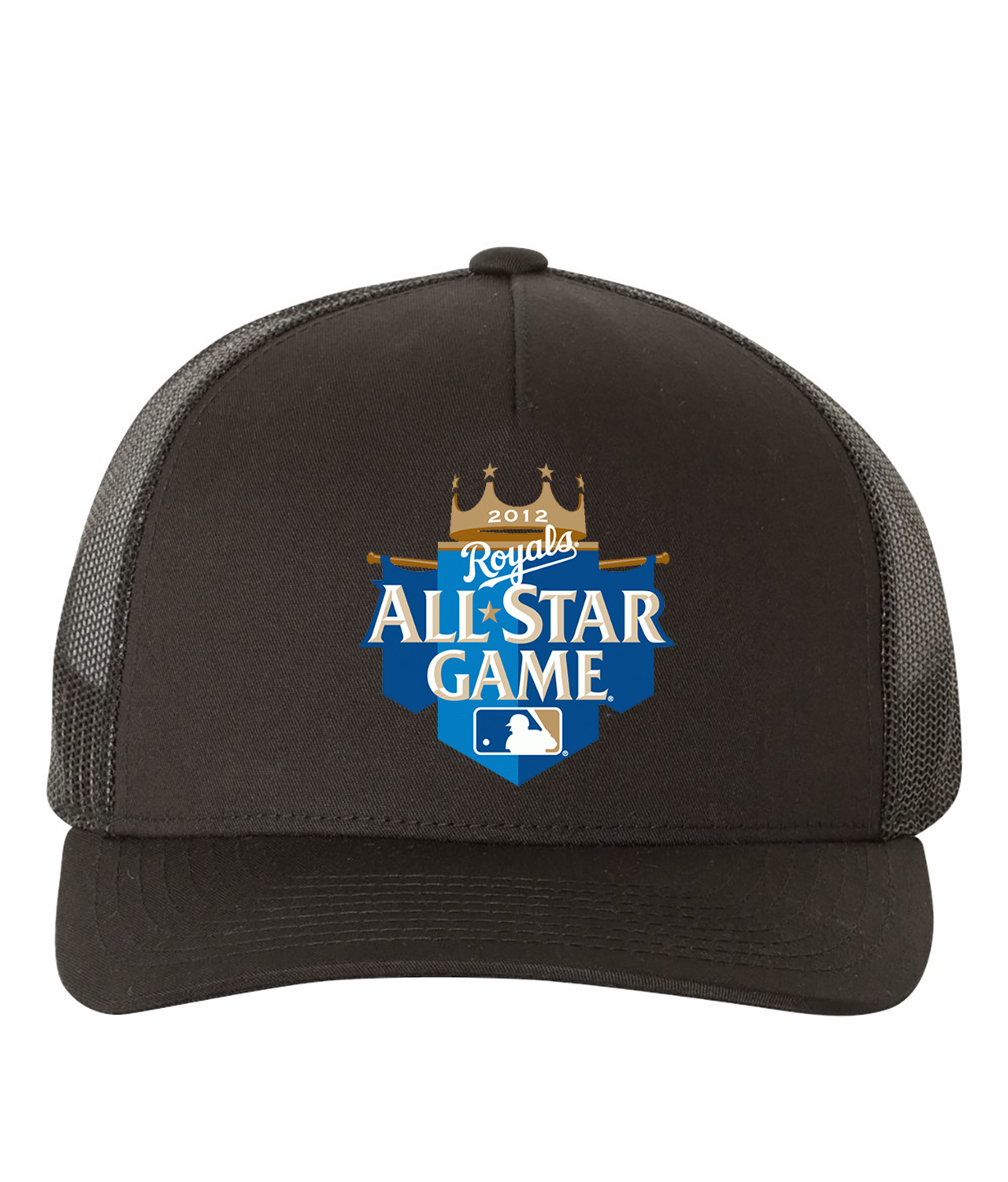 2012 MLB All-Star Game Kauffman Stadium Kansas City Missouri Baseball Logo Symbol Emblem Customized Design on Retro Trucker Cap Hat