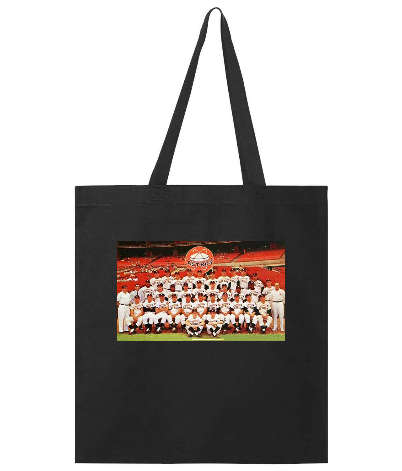 1965 Team Houston Astros Photo Baseball Logo Symbol Emblem Customized Design on Promotional Tote Bag