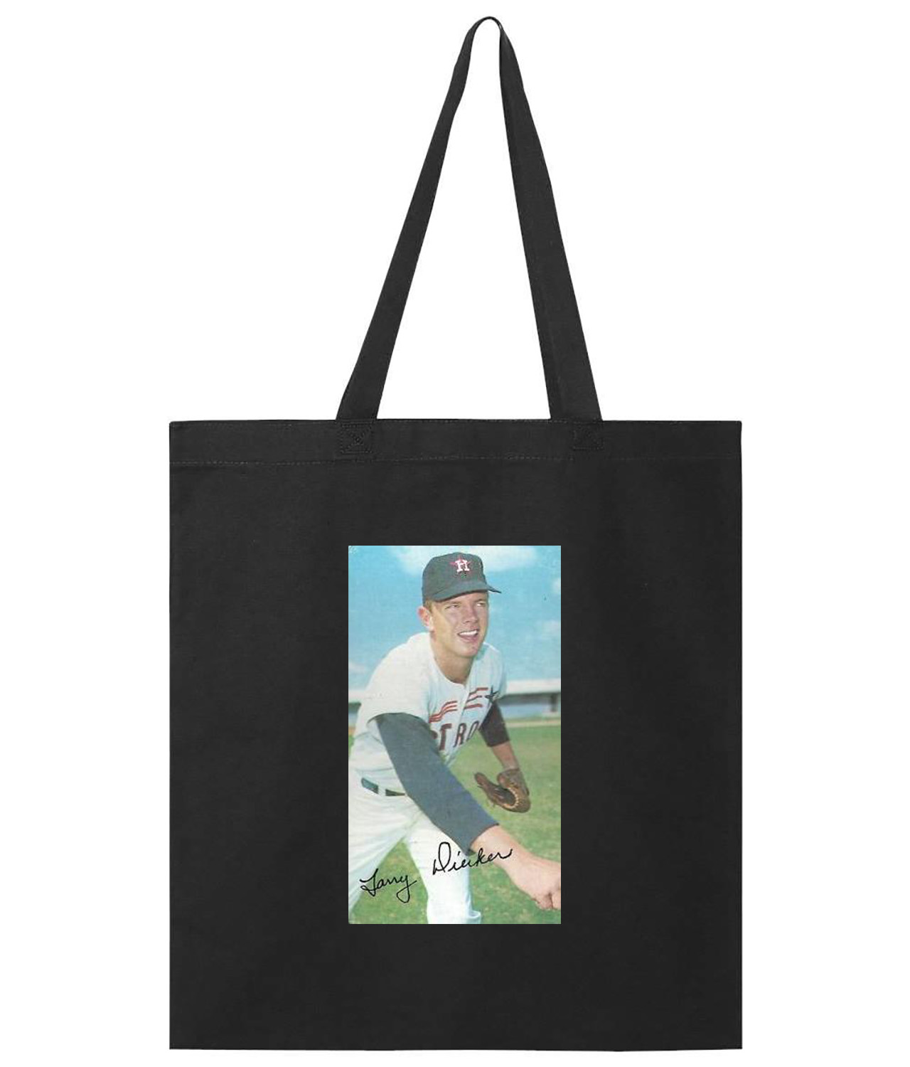 1969 Fanny Dicken Houston Astros Photo Baseball Logo Symbol Emblem Customized Design on Promotional Tote Bag