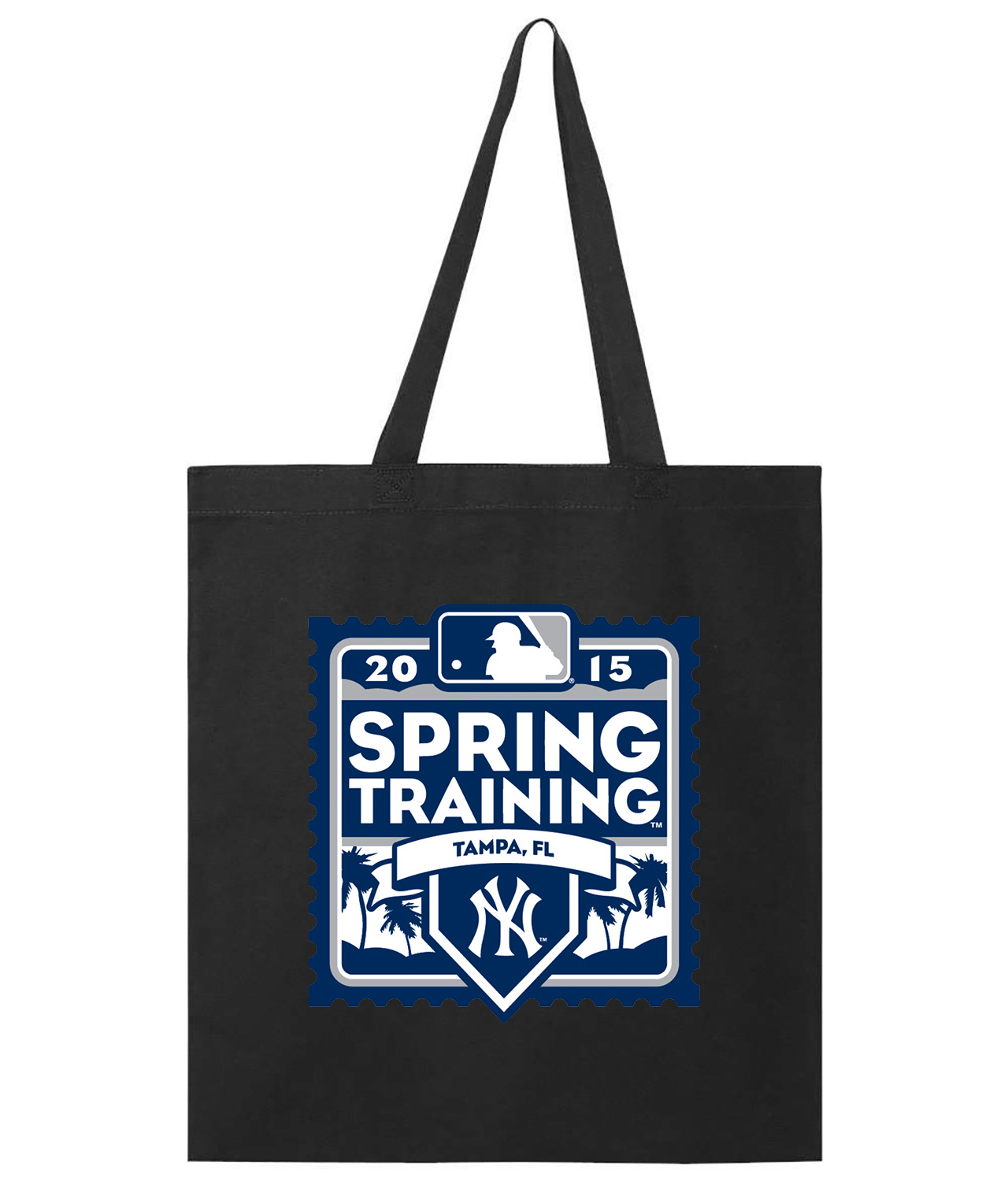 2015 New York Yankees Spring Training Baseball Logo Symbol Emblem Customized Design on Promotional Tote Bag