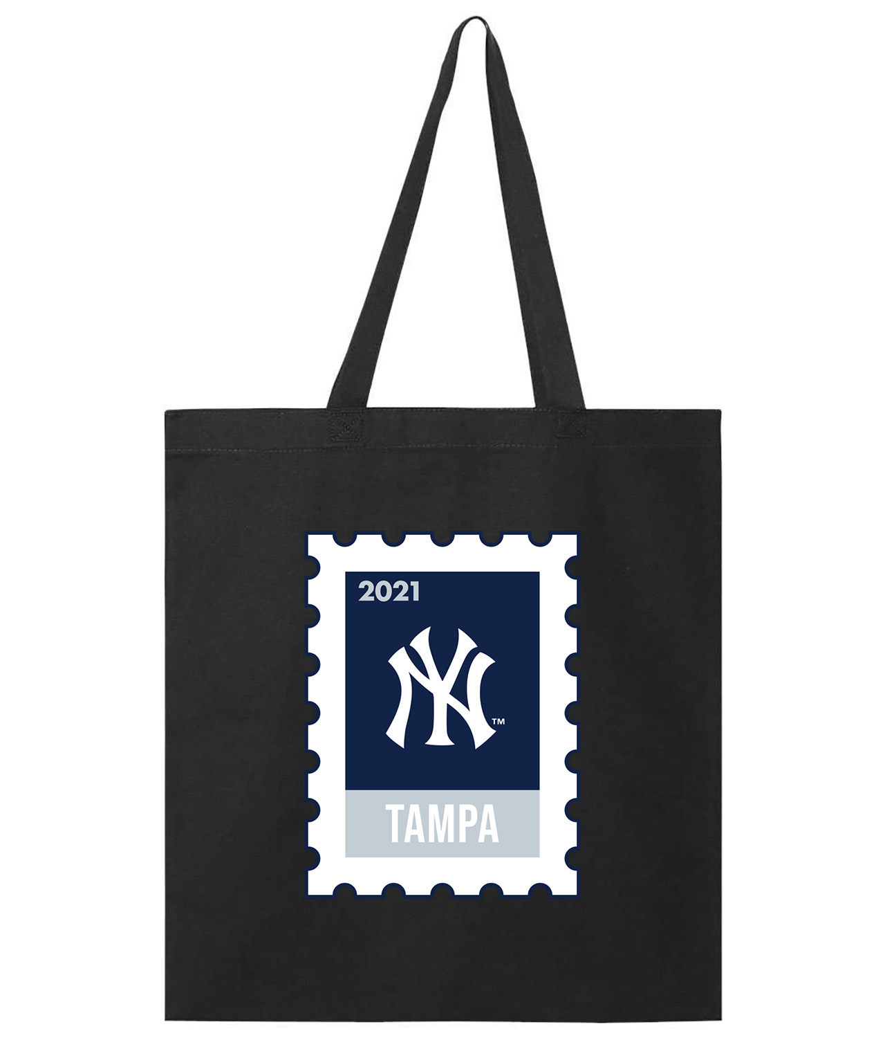 The New York Yankees 2021 Spring Training Baseball Logo Symbol Emblem Customized Design on Promotional Tote Bag