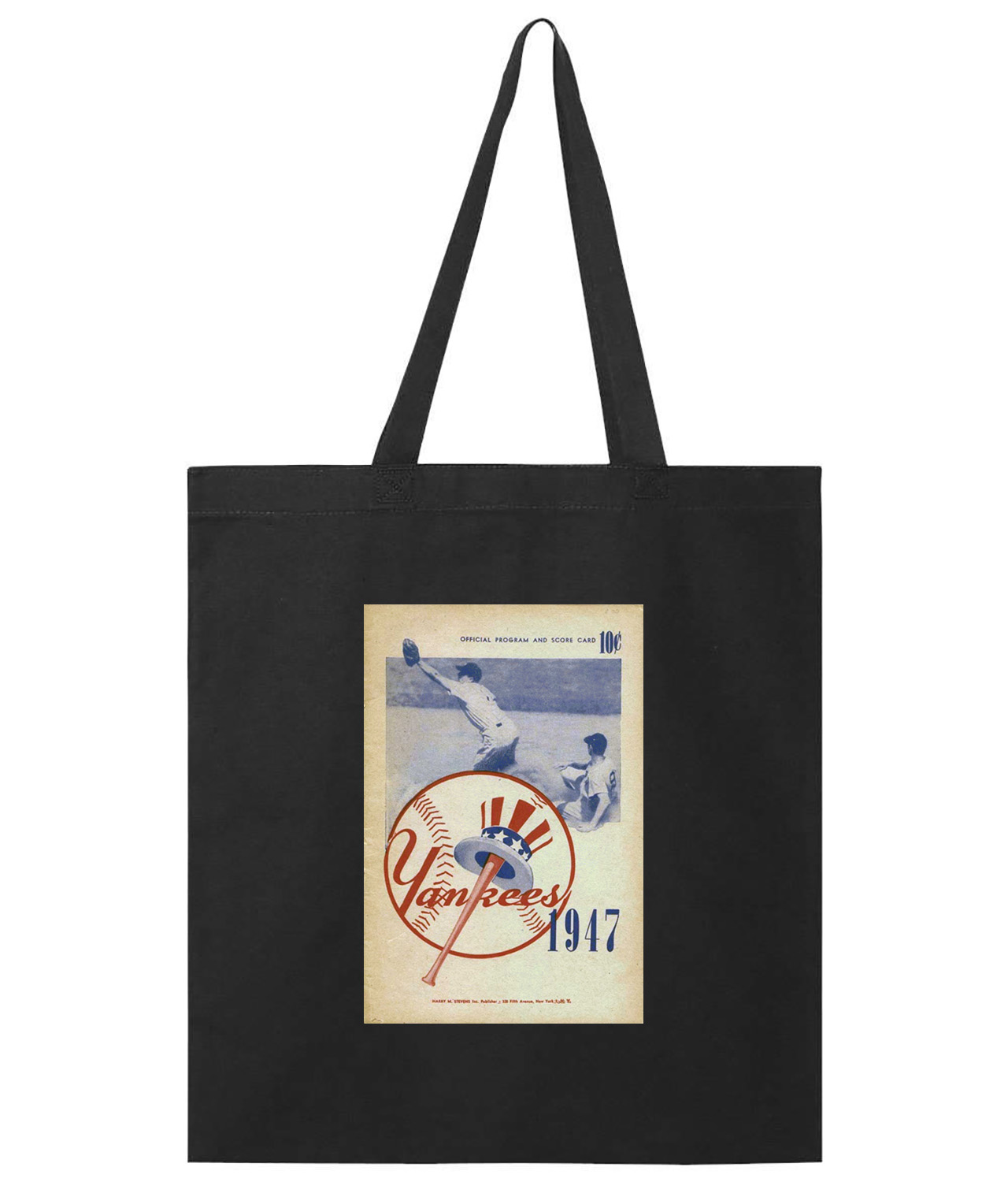 1947 New York Yankees Spring Training Program Baseball Logo Symbol Emblem Customized Design on Promotional Tote Bag