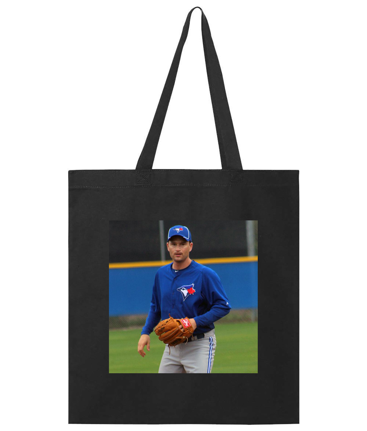 2012 Season Jason Frasor Toronto Blue Jays Photo Baseball Logo Symbol Emblem Customized Design on Promotional Tote Bag