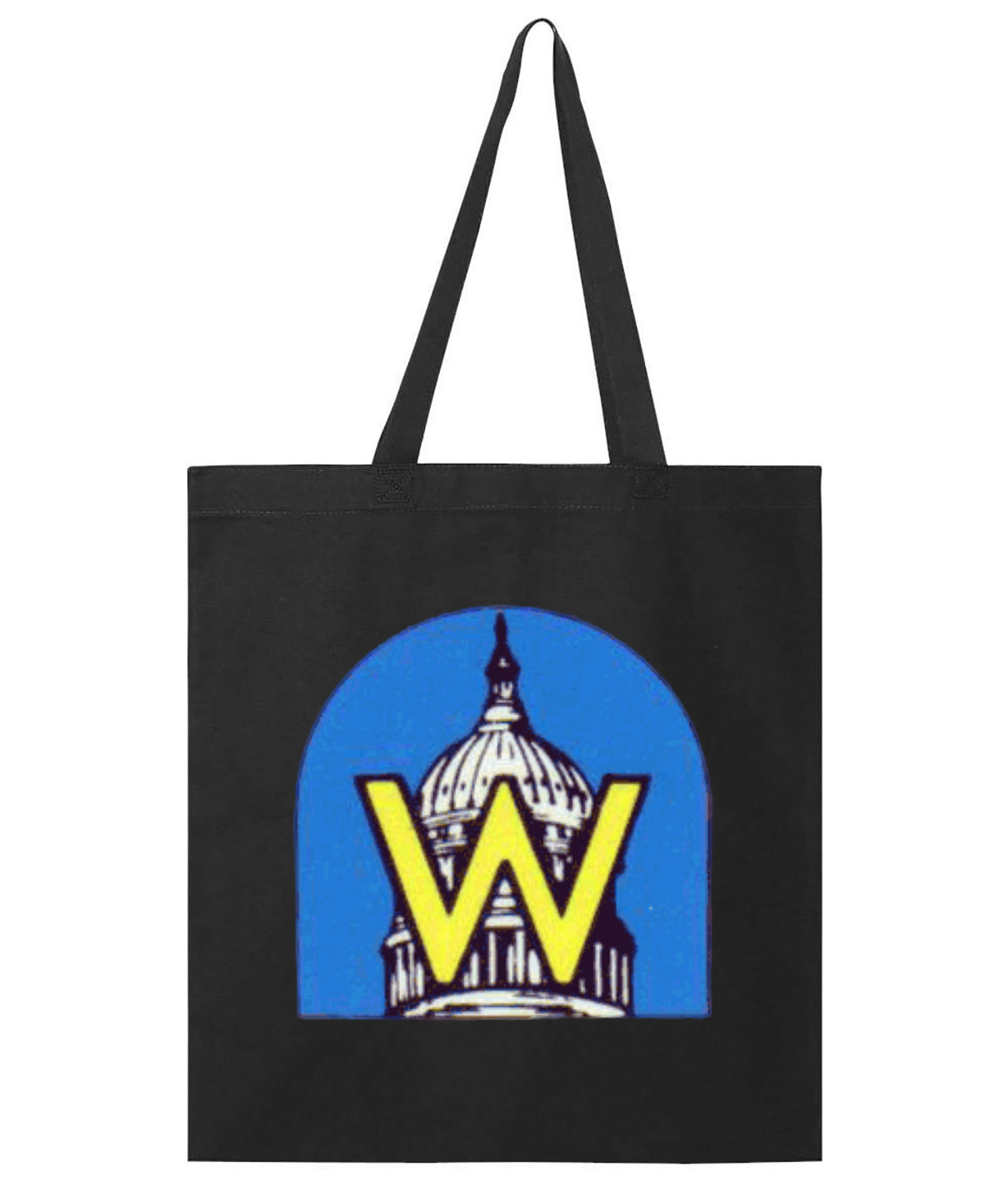 Washington Nationals Capitol Dome Baseball Logo Symbol Emblem Customized Design on Promotional Tote Bag