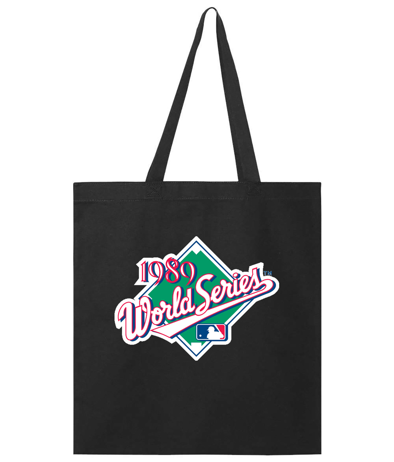 1989 MLB World Series Alternate Baseball Logo Symbol Emblem Customized Design on Promotional Tote Bag