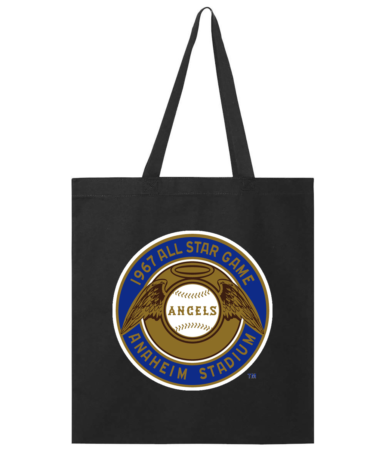 1967 MLB All-Star Game At Anaheim Stadium Anaheim California Baseball Logo Symbol Emblem Customized Design on Promotional Tote Bag